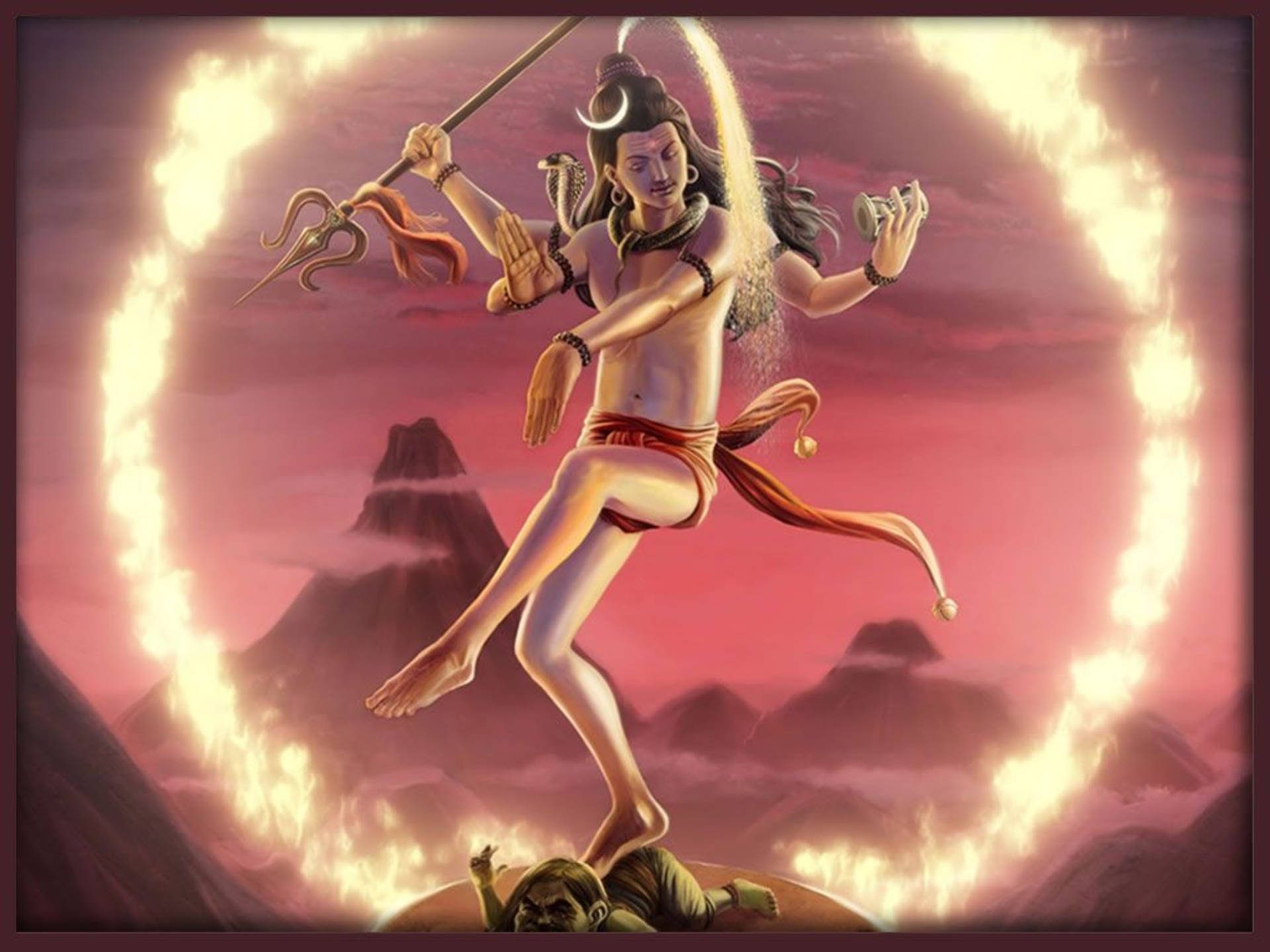 Ring Of Fire Mahadev Rudra Avatar Background