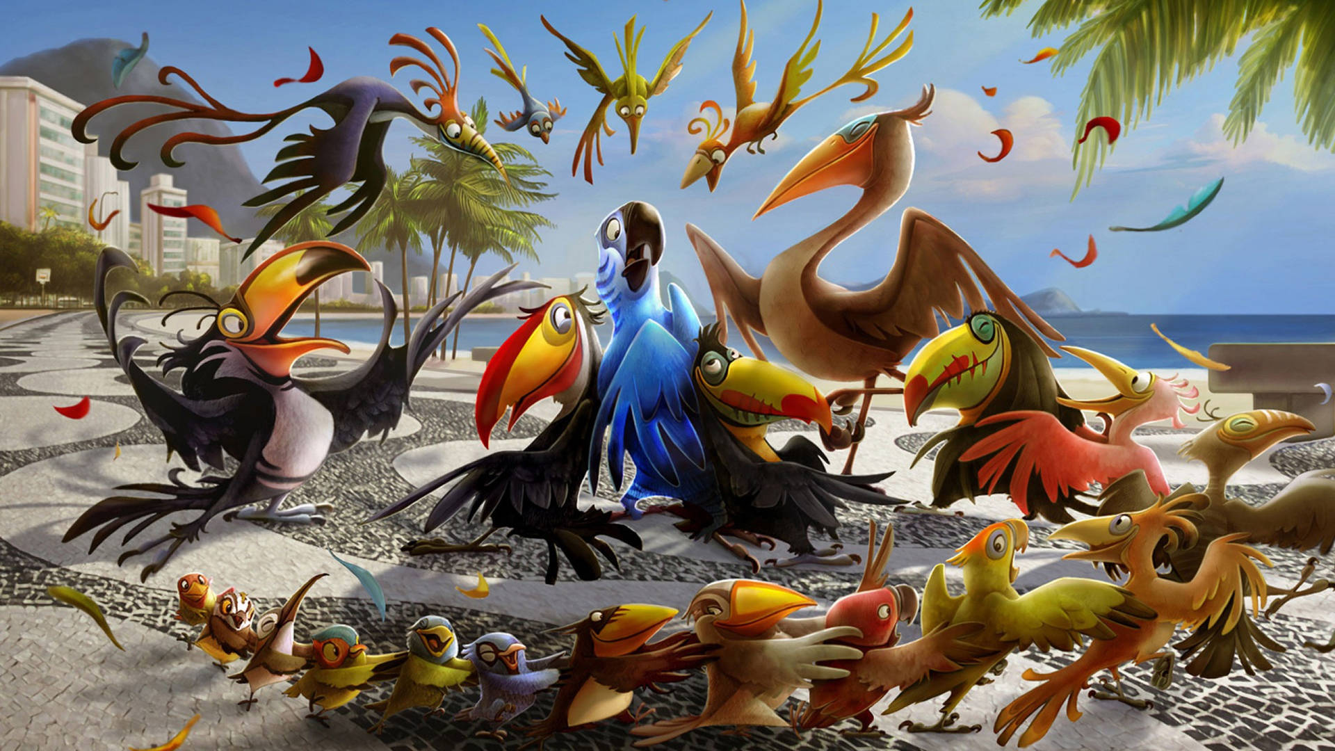 Rio 2 Blu Surrounded Background