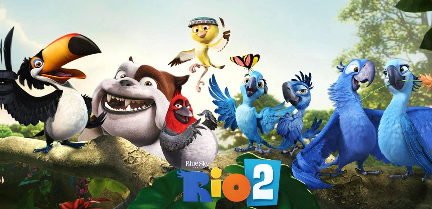 Rio 2 Characters And Logo Background