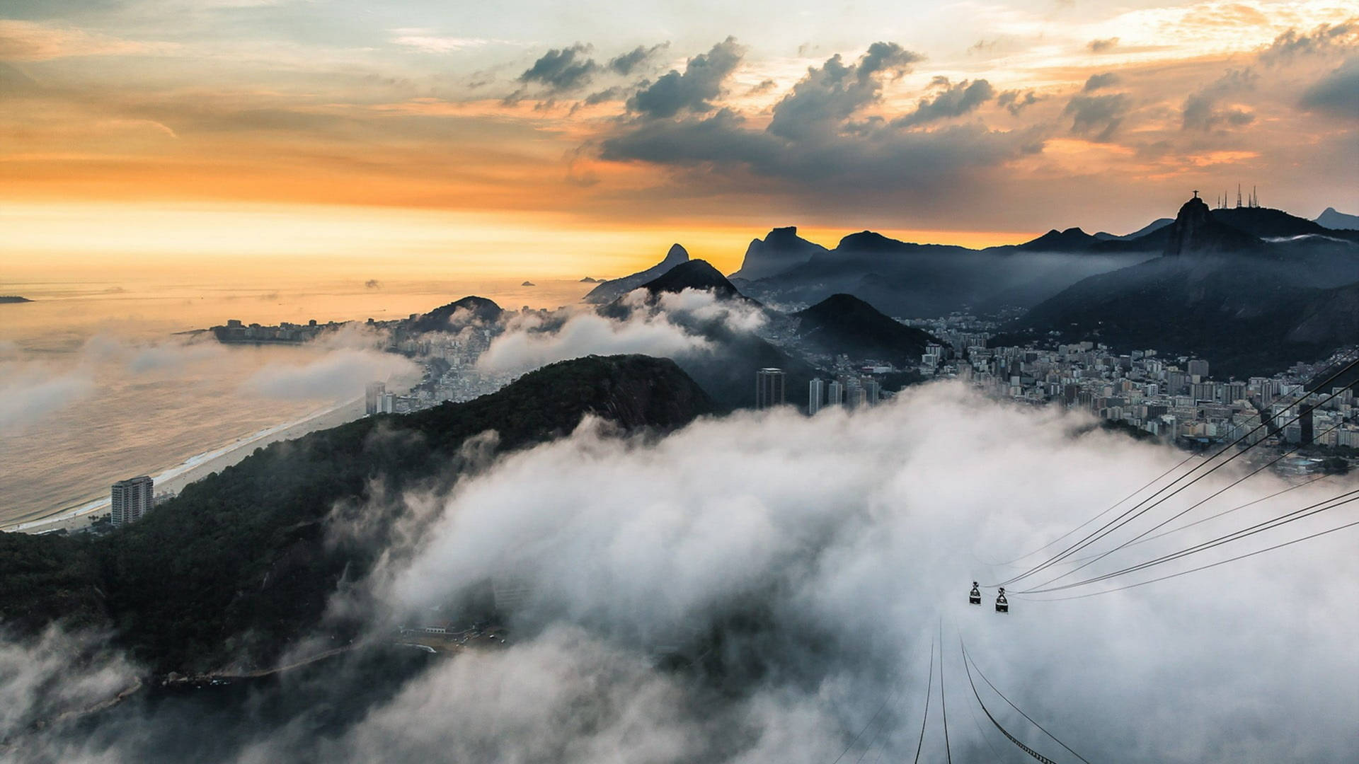 Rio De Janeiro Cableway Background