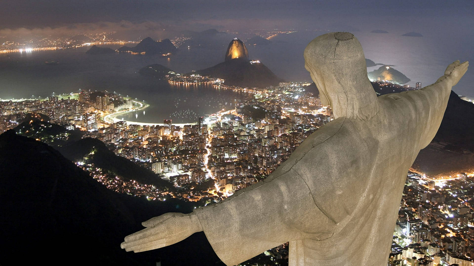 Rio De Janeiro Christ The Redeemer Close-up Background