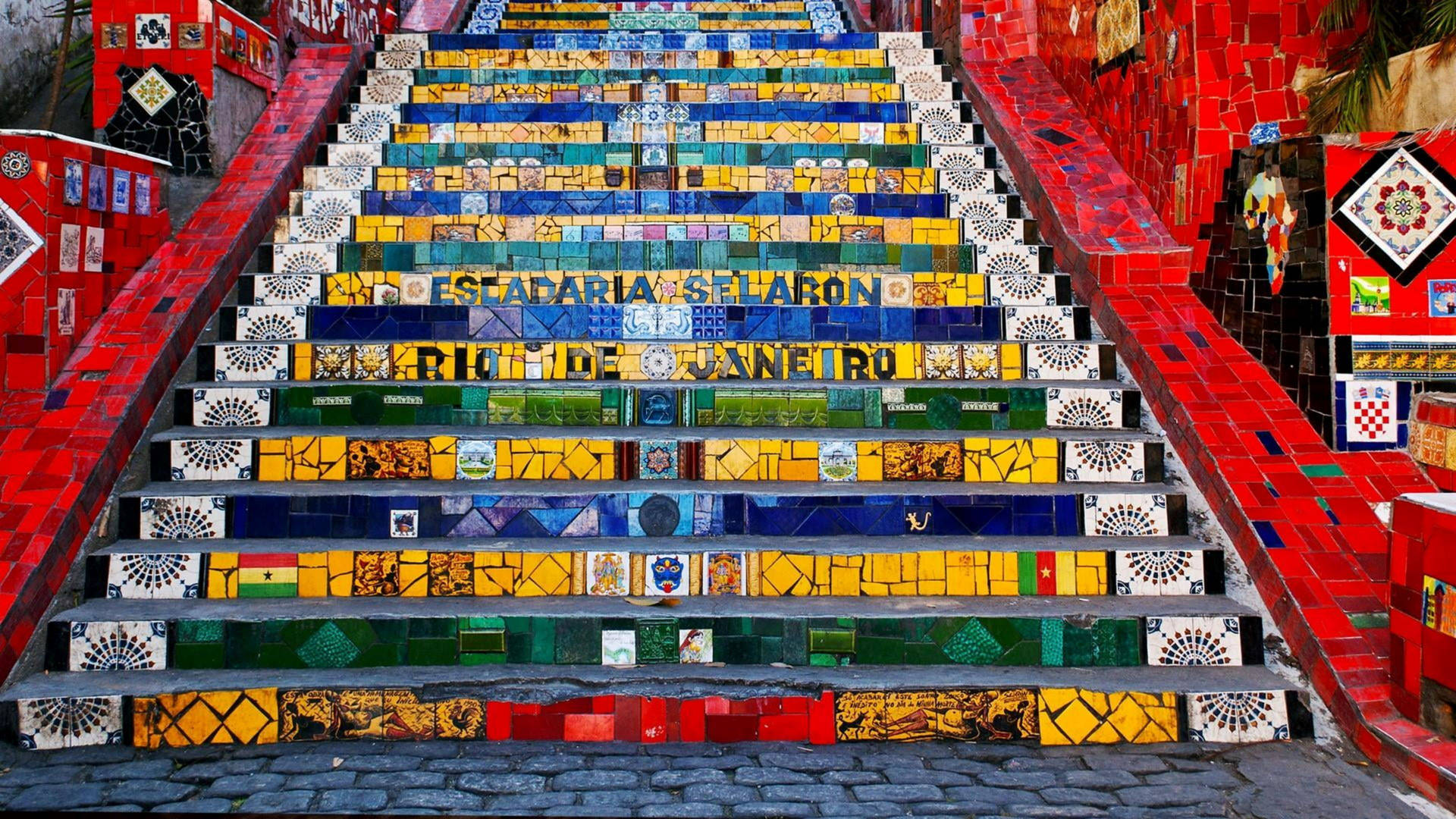 Rio De Janeiro Escadaria Selarón Background