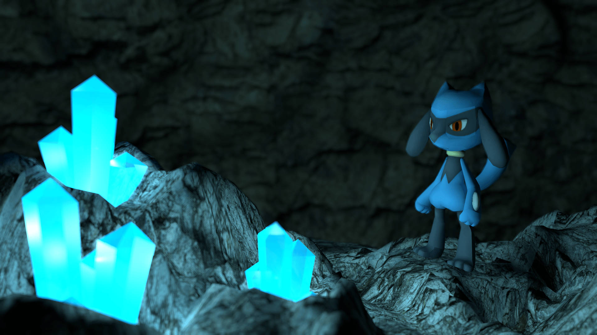 Riolu In Crystal Cave