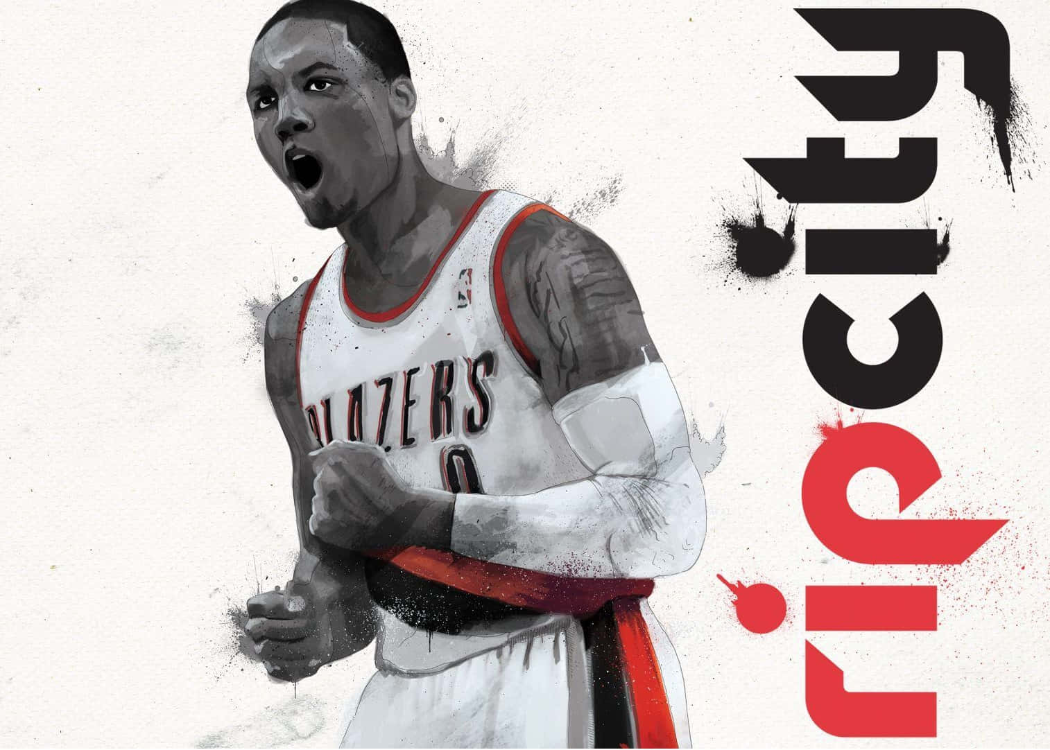 Rip City Basketball Artwork Background