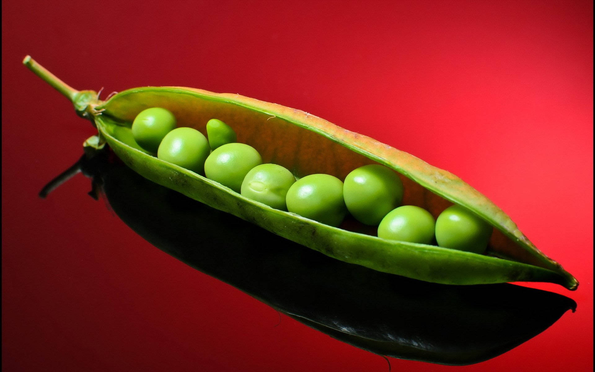 Ripe Green Peas On Pod Background