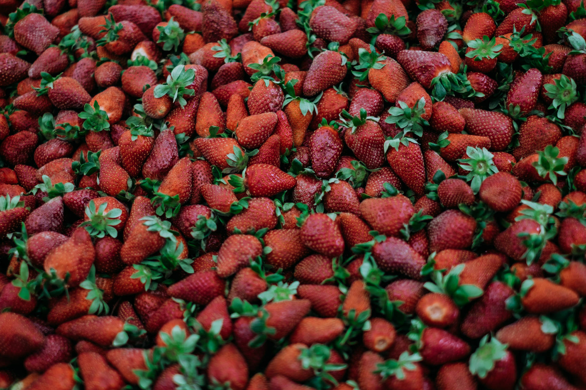 Ripe Red Strawberries Food Desktop Background