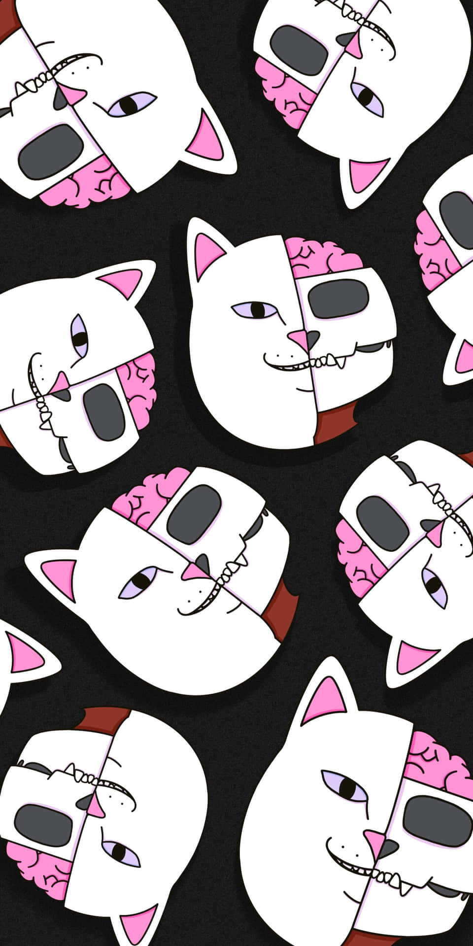 Ripndip's Cat Pillow Sits Patiently Background
