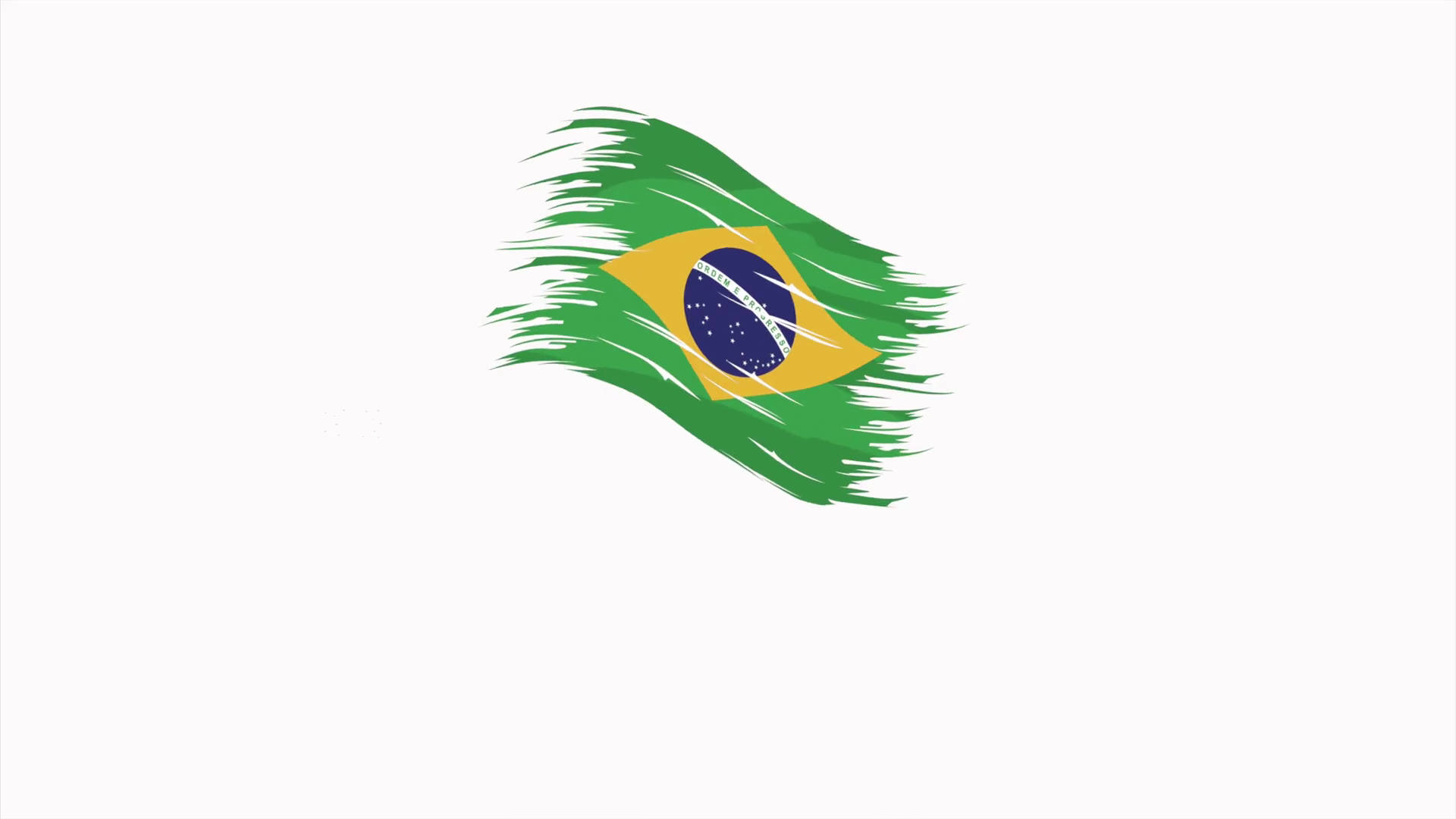 Ripped Cartoon Brazil Flag Background