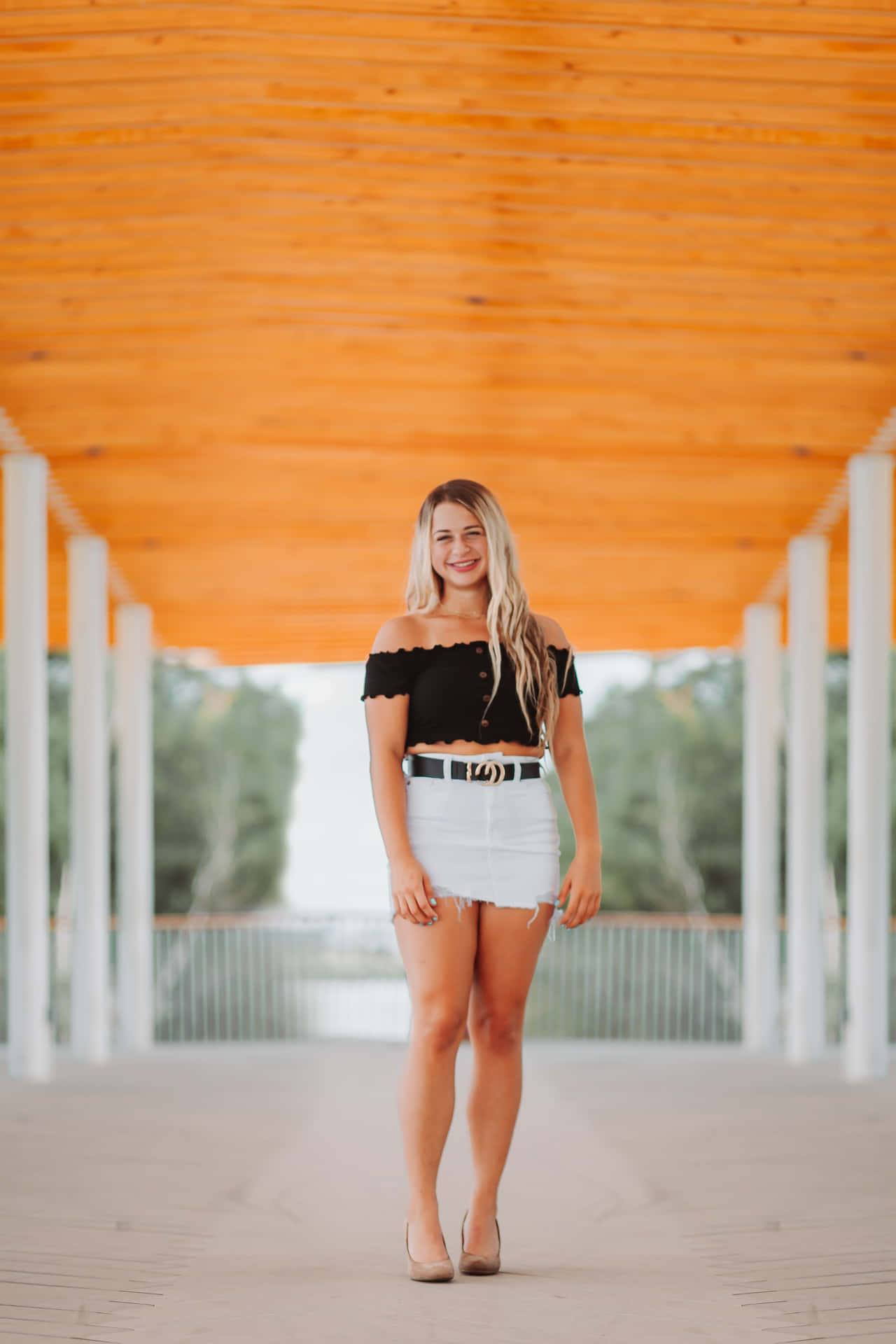 Ripped White Miniskirt