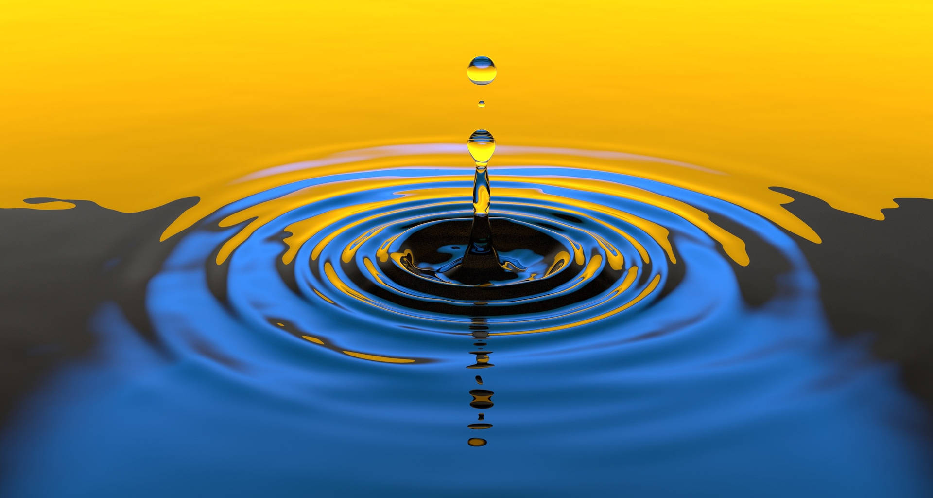 Ripple Effect Of Falling Water Droplet