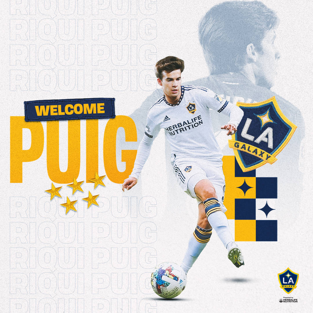 Riqui Puig La Galaxy Welcome Team Poster