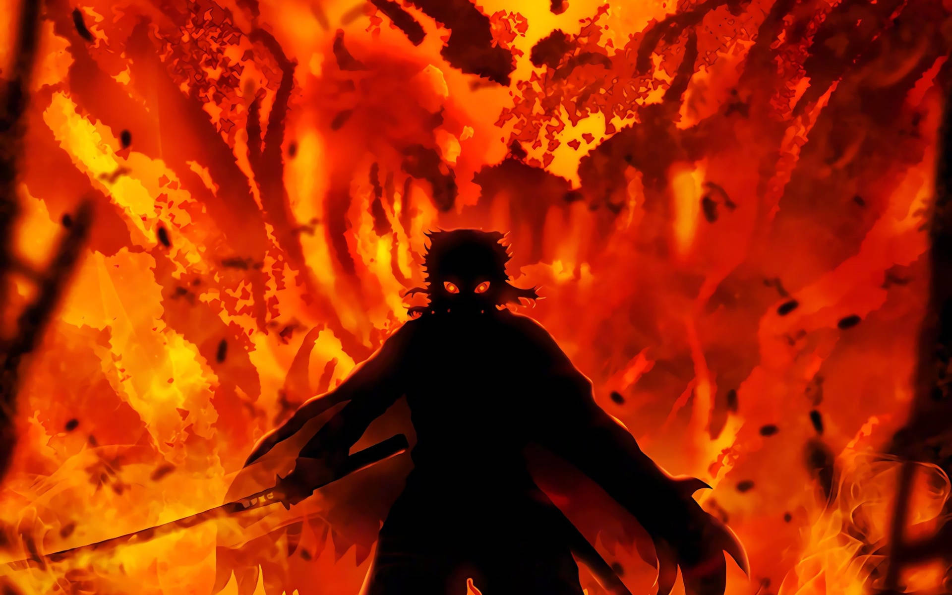 Rise Again In The Fires Of Rengoku Background
