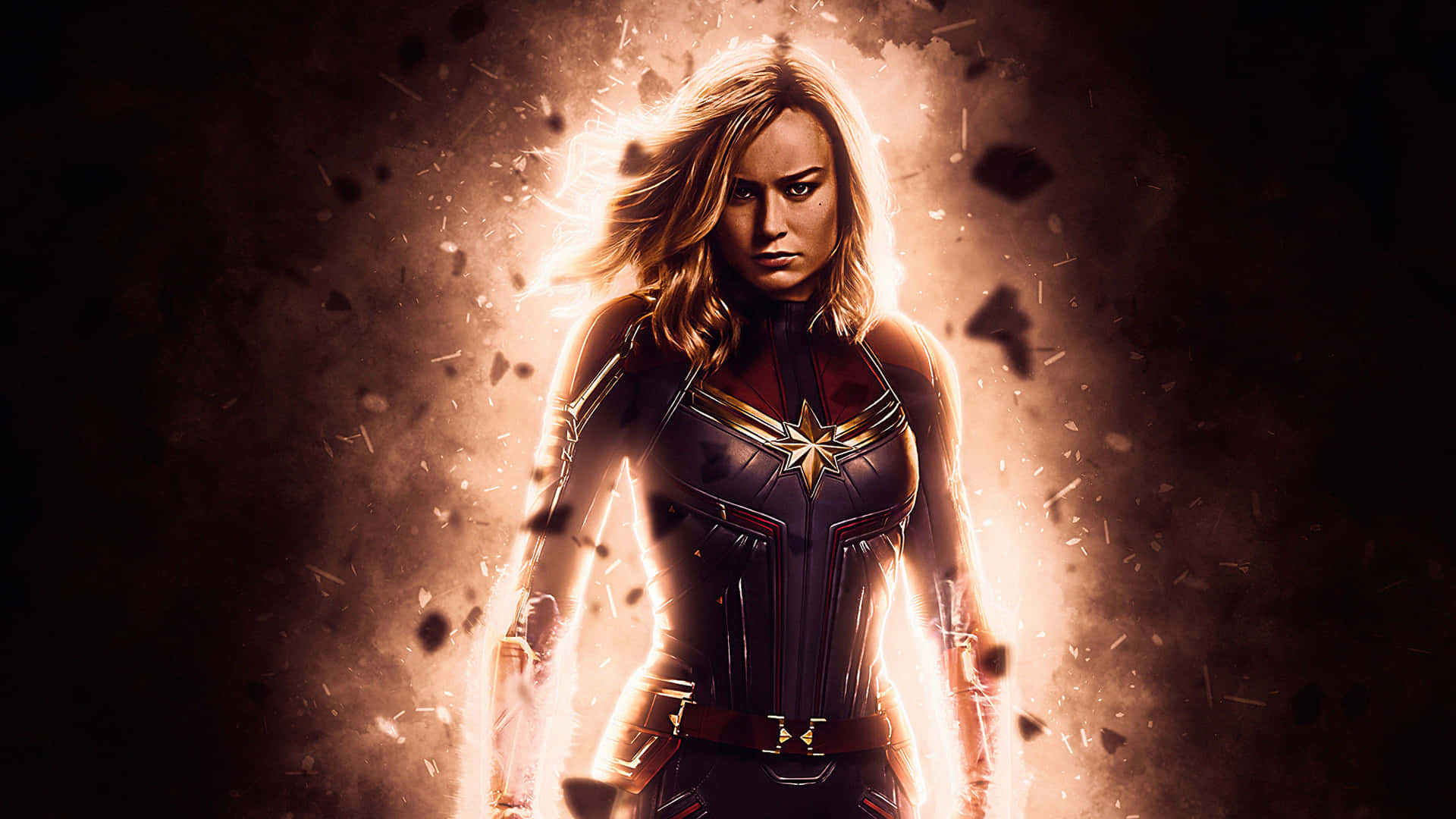 Rise As One Of Marvel's Strongest Heroes With Captain Marvel Hd! Background
