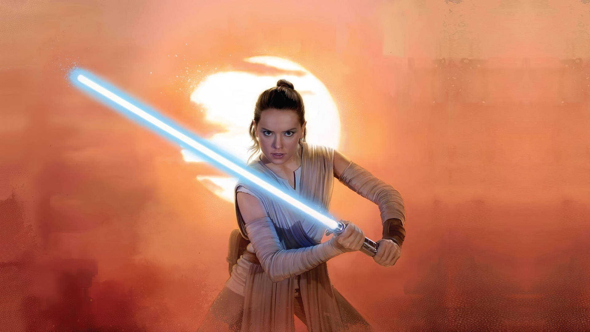 Rise Of Skywalker Fierce Rey Background