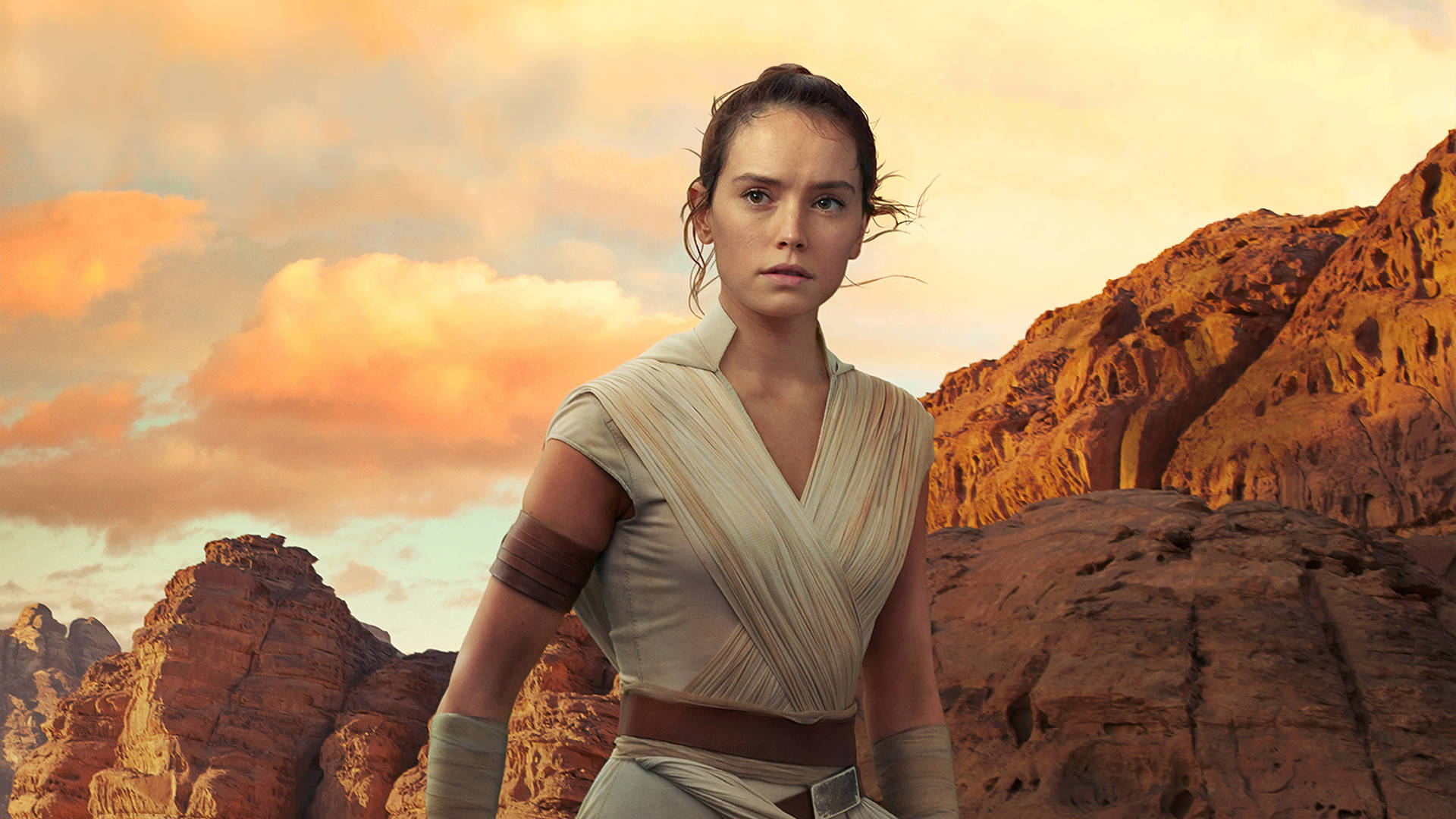 Rise Of Skywalker Rey At Terrains Background