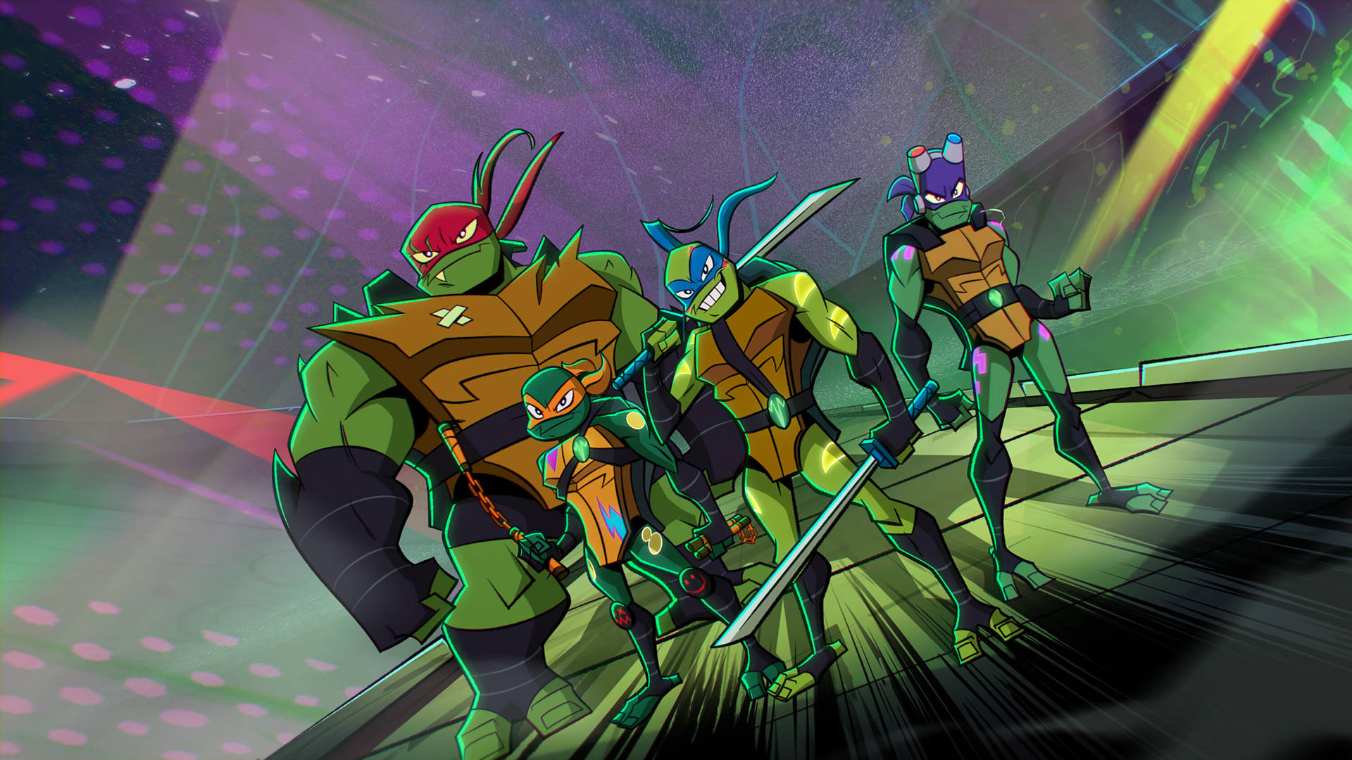 Rise Of The Teenage Mutant Ninja Turtles Cartoon Background