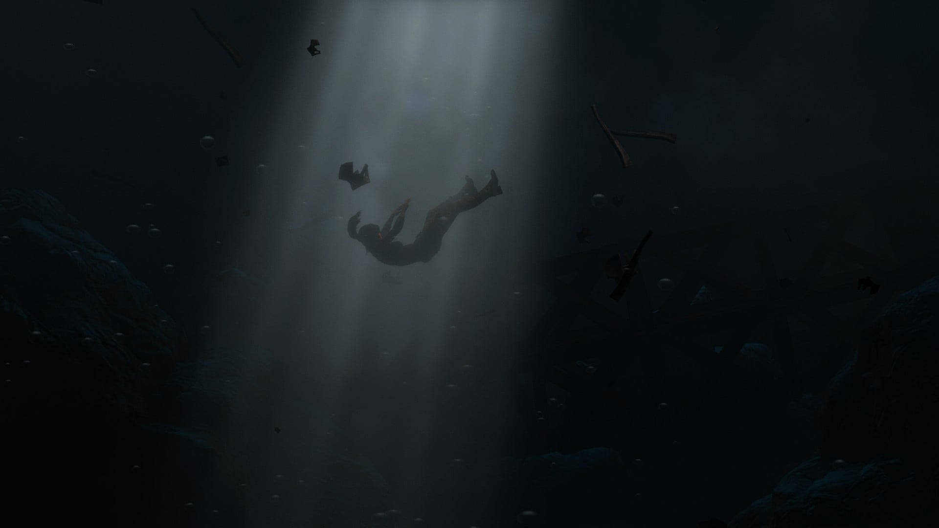 Rise Of The Tomb Raider Falling Underwater Background