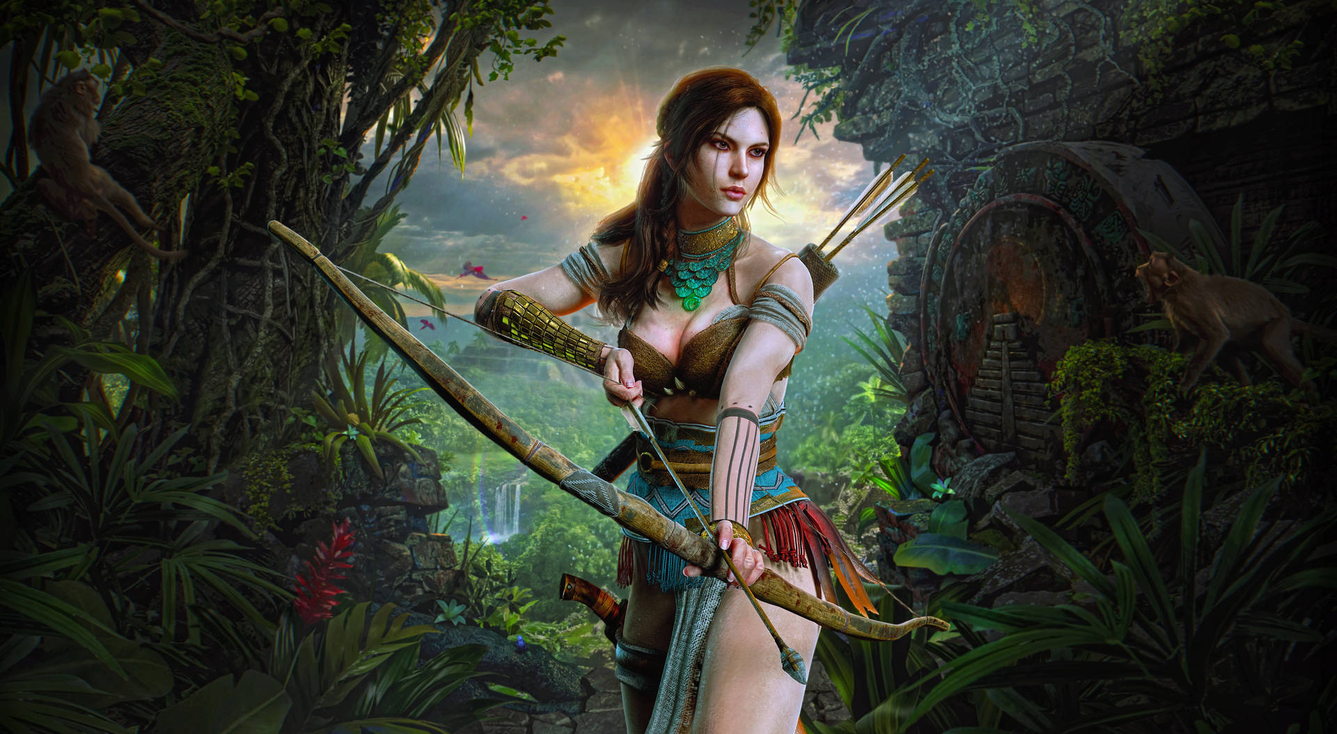 Rise Of The Tomb Raider Hunter Lara Background