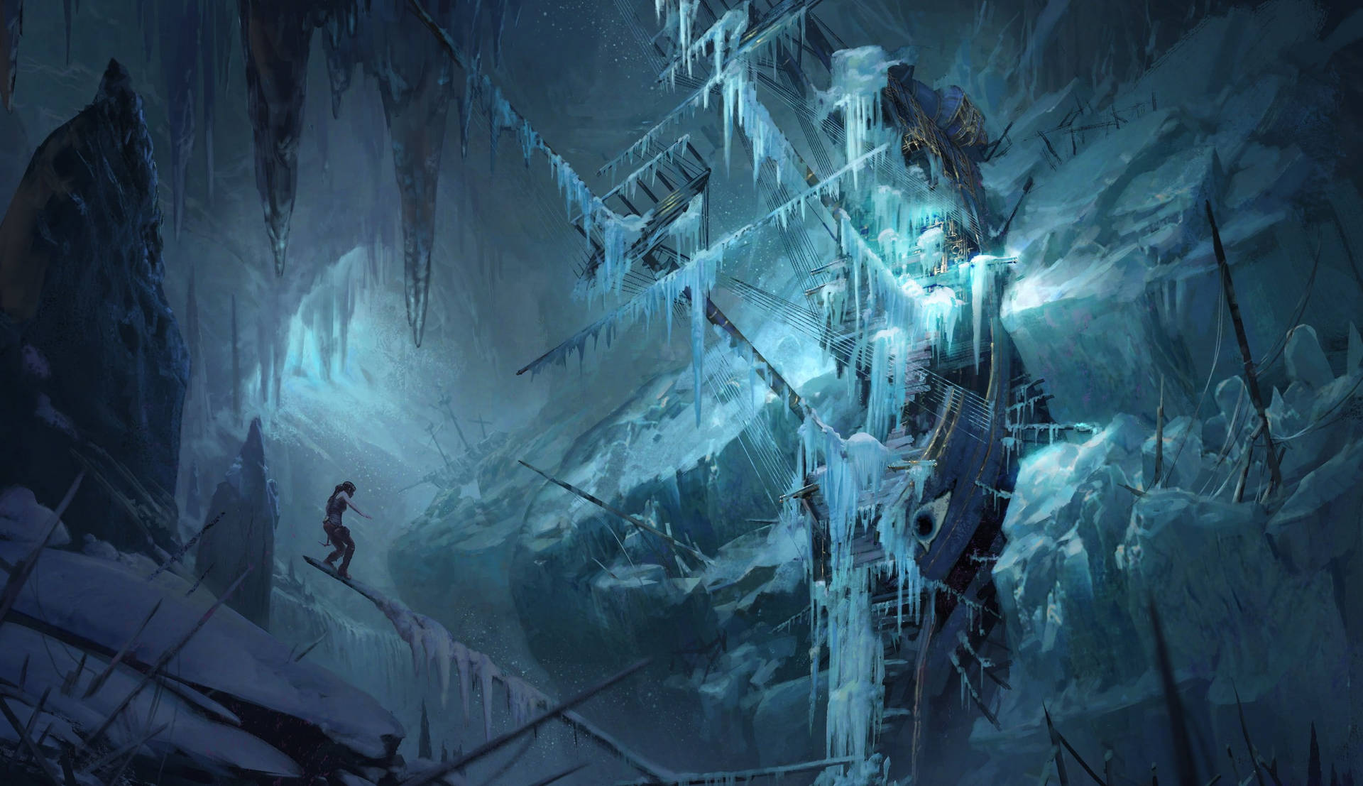 Rise Of The Tomb Raider Ice Ship Background