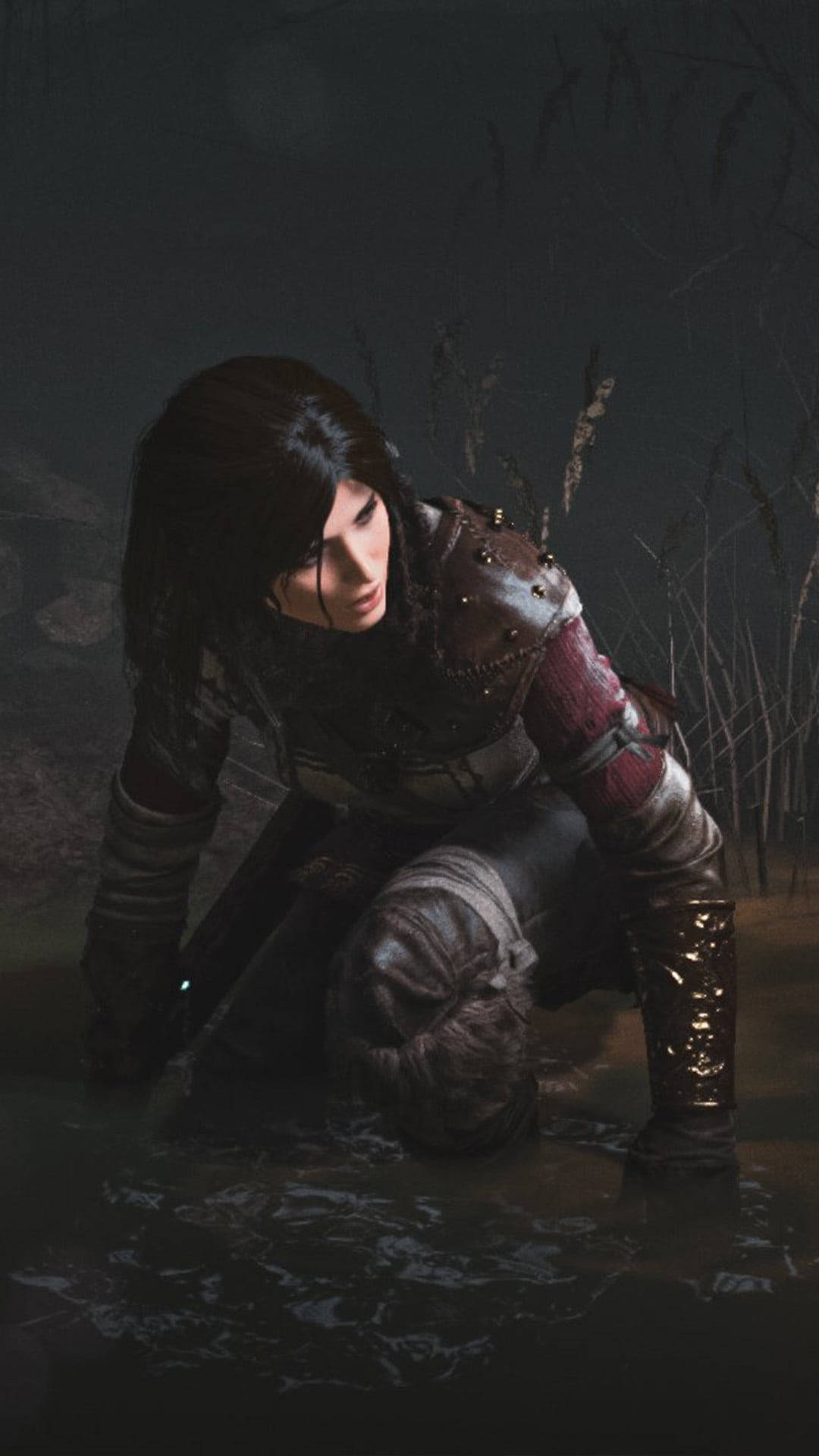 Rise Of The Tomb Raider Lara Crouching Background