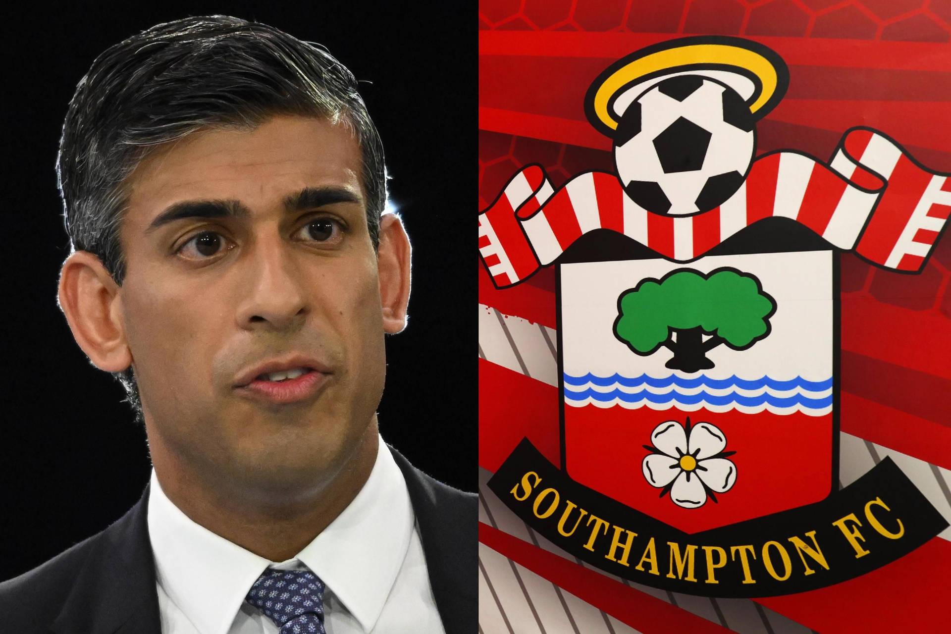 Rishi Sunak And Southampton Fc Flag