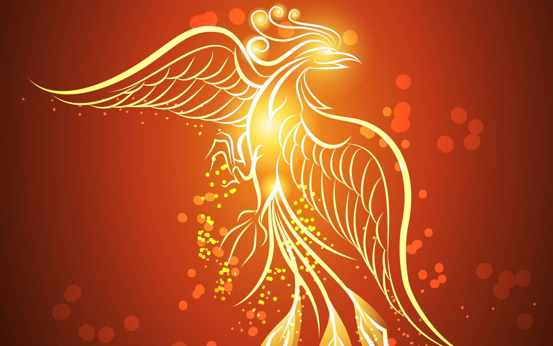 Rising Phoenix 3d Abstract Background