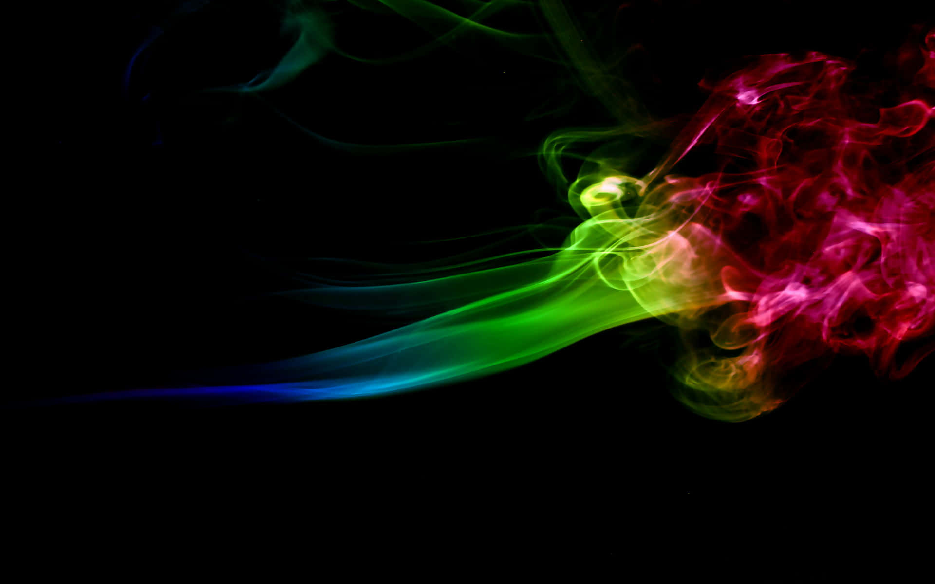 Rising Red Blue And Green Smoke Background