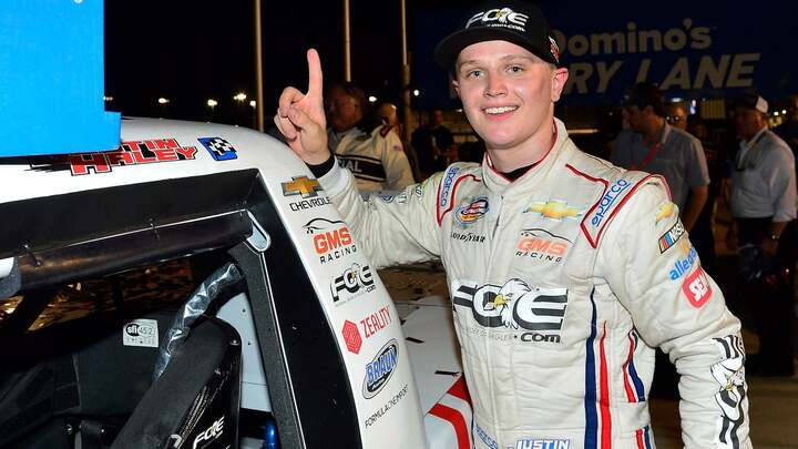 Rising Star Justin Haley In Nascar Race Background