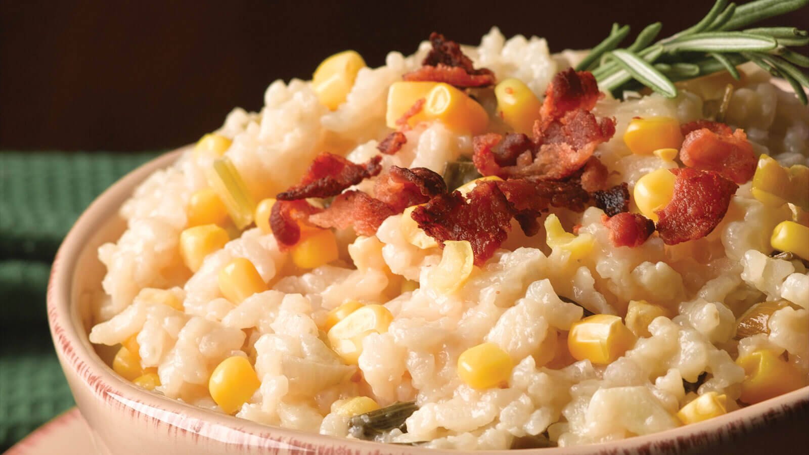 Risotto Corn Bacon Background