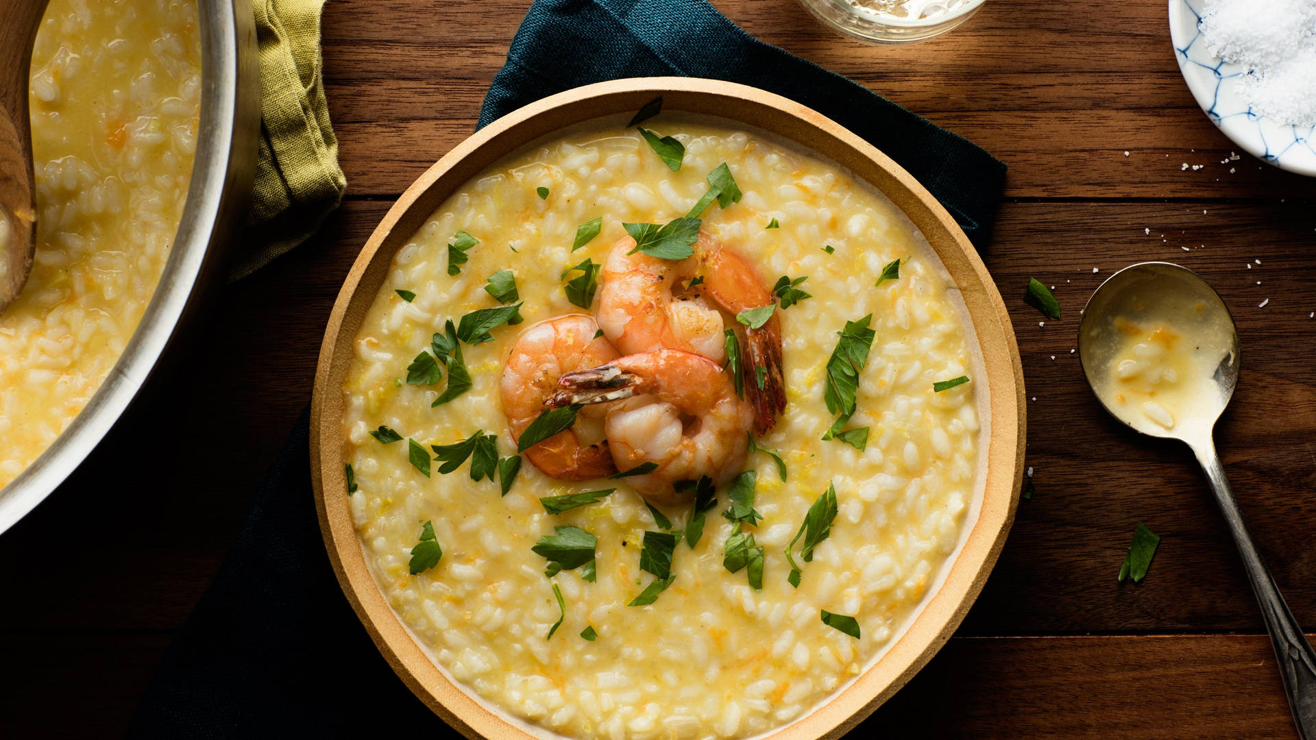 Risotto Prawn Bowl Background