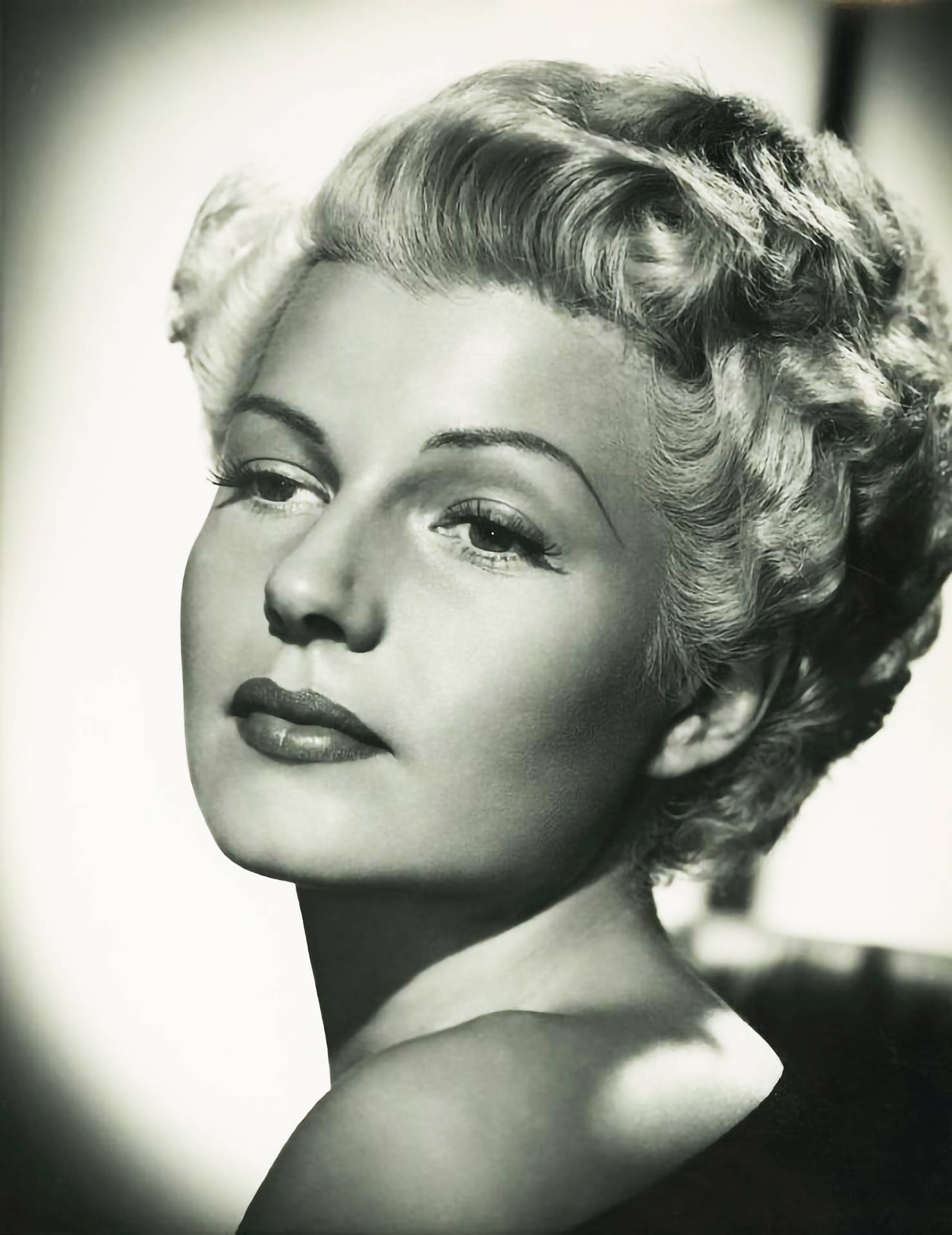 Rita Hayworth Pixie Hair Background