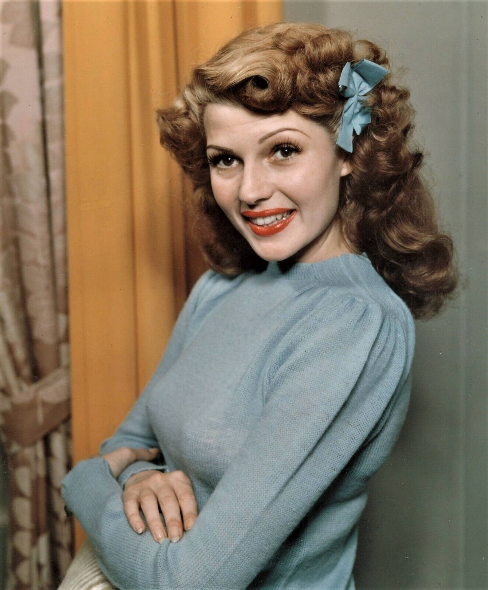 Rita Hayworth Sweet Blue Ribbon