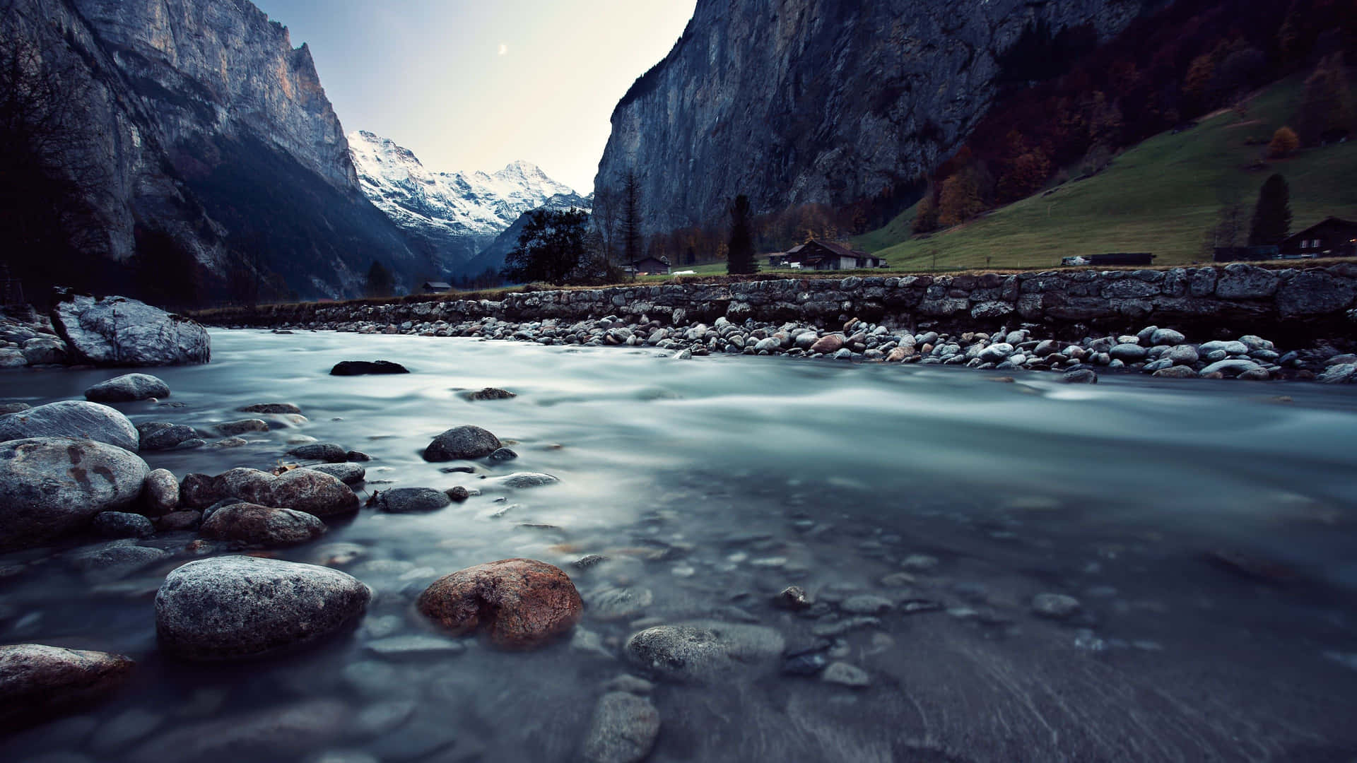 River In Valley 4k Ultra Hd Landscape Background