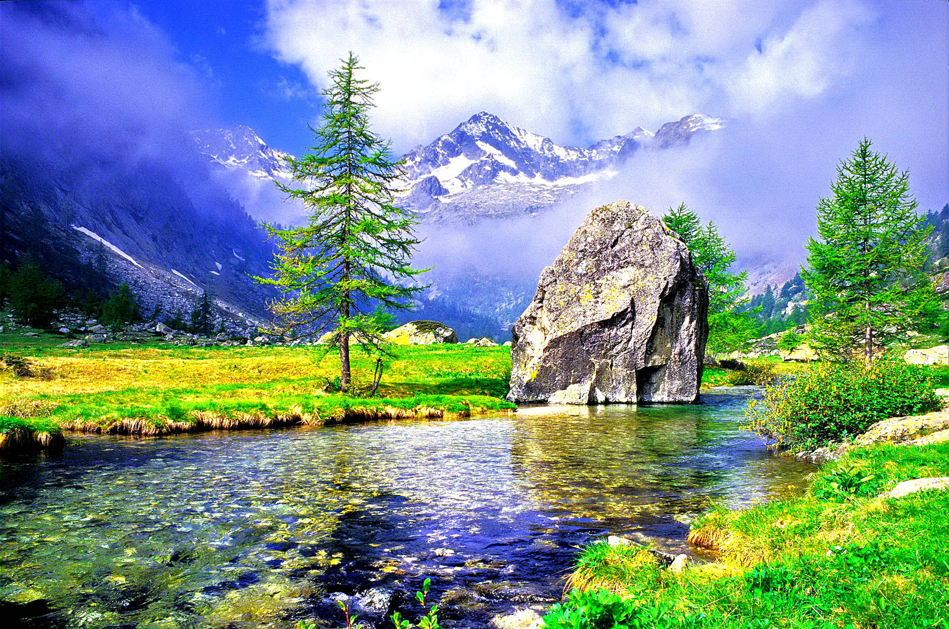 River Mountain Most Beautiful Nature