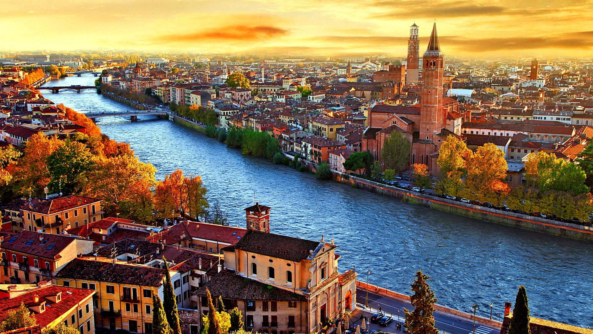River View Veneto Italy Background