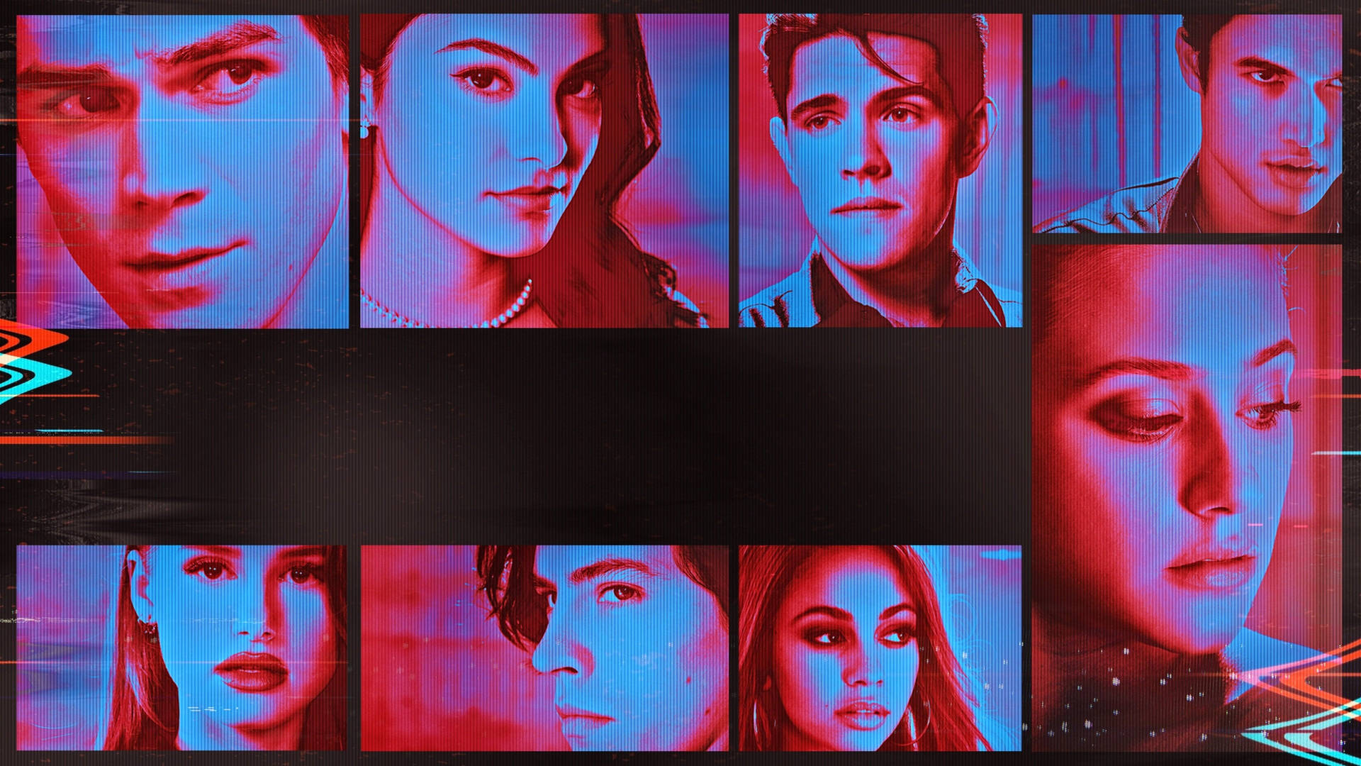 Riverdale Anaglyph 3d Collage Background