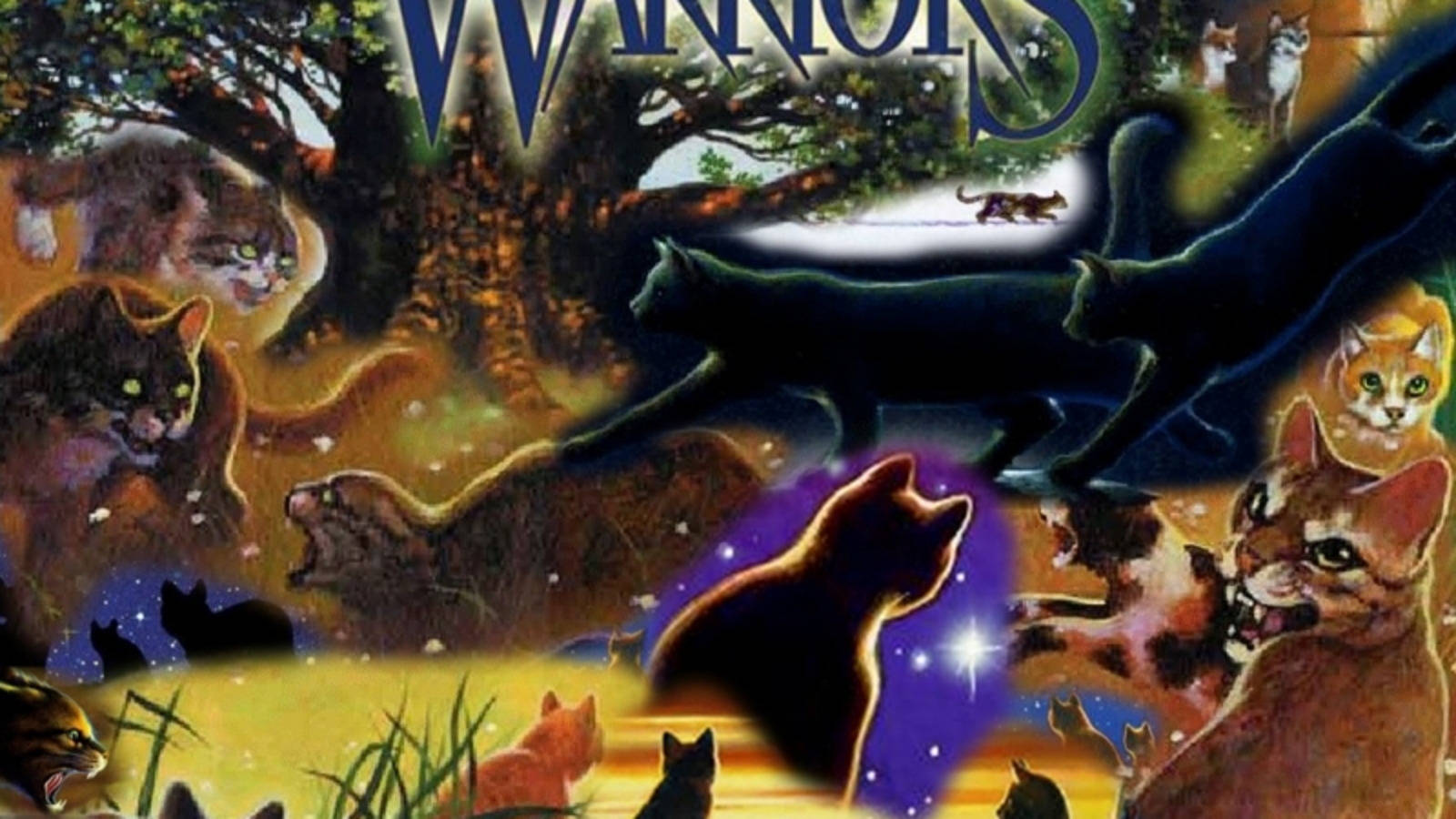 Riveting Display Of Warrior Cats In Action Background