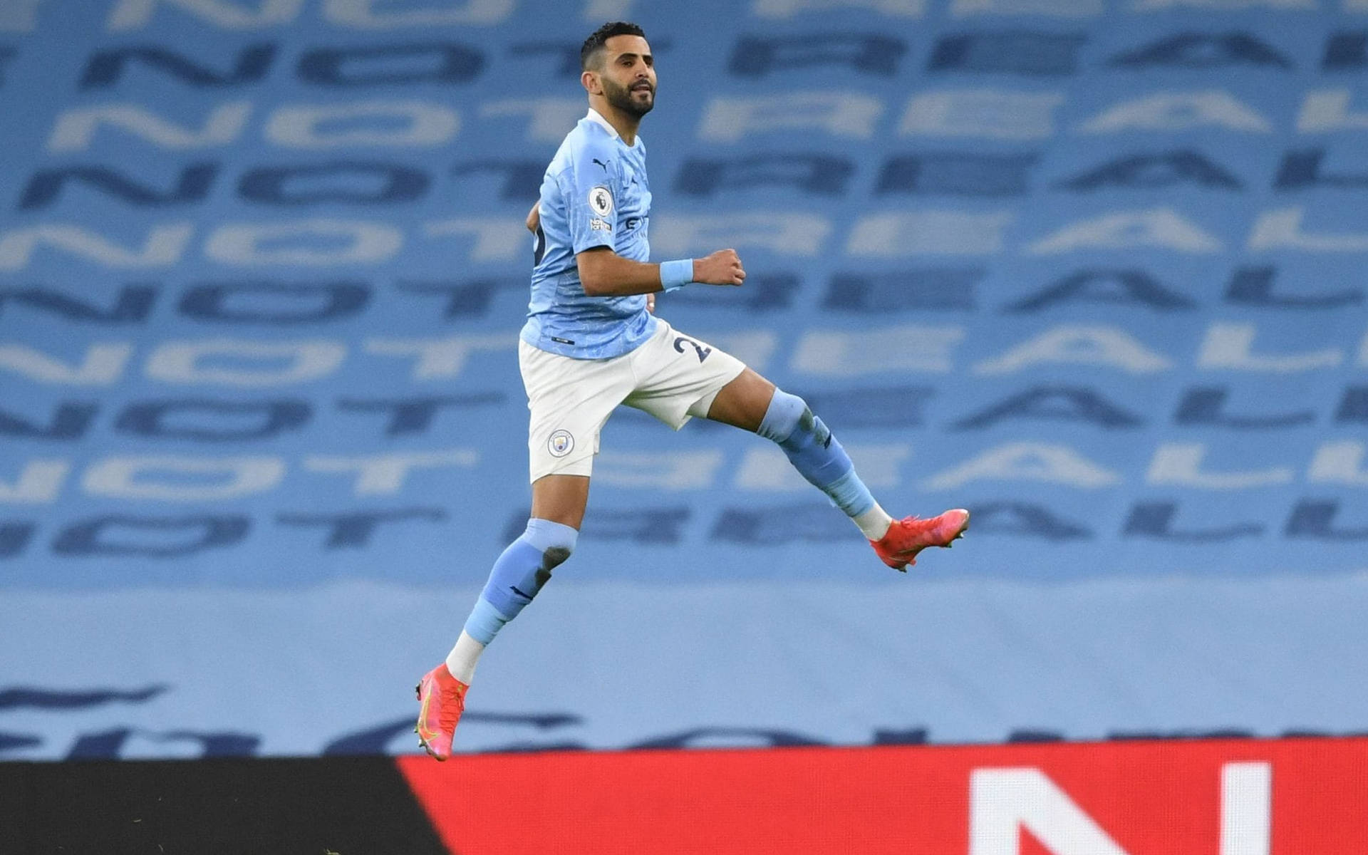 Riyad Mahrez Jumping Background