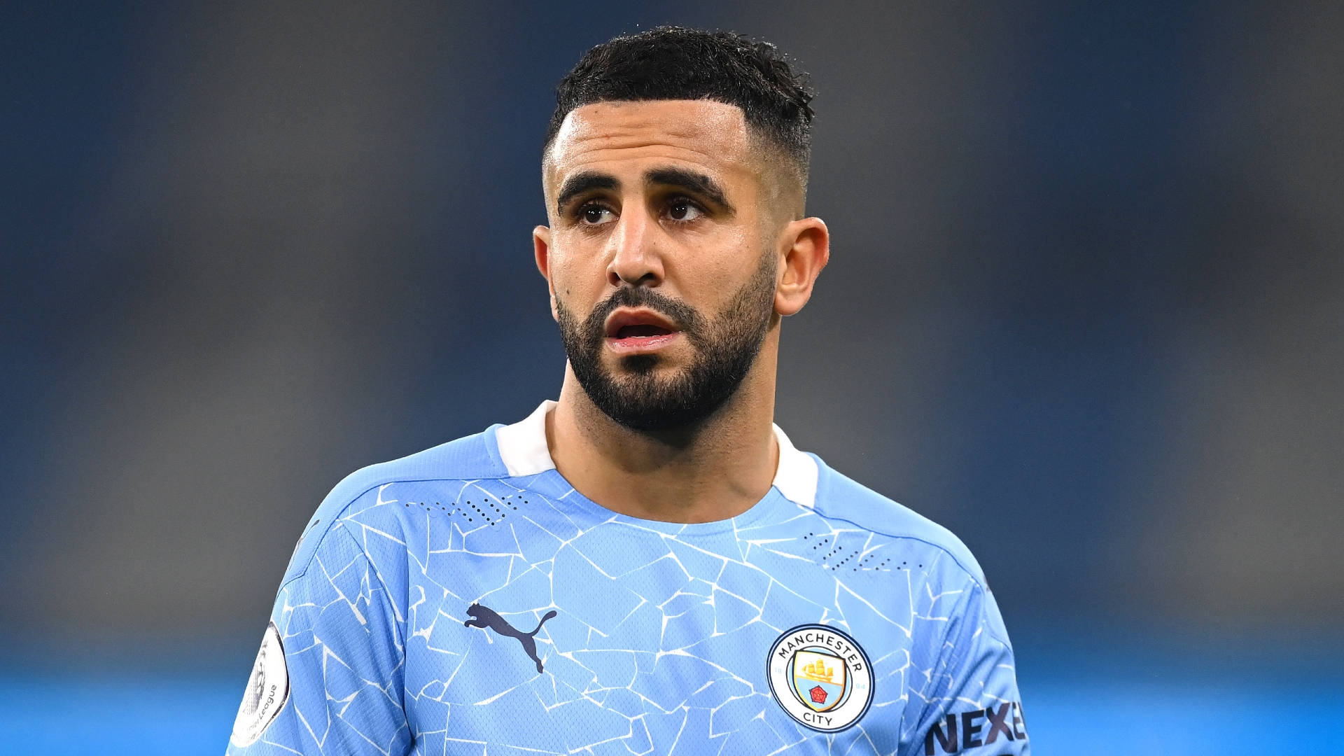 Riyad Mahrez Looking Dejected Background