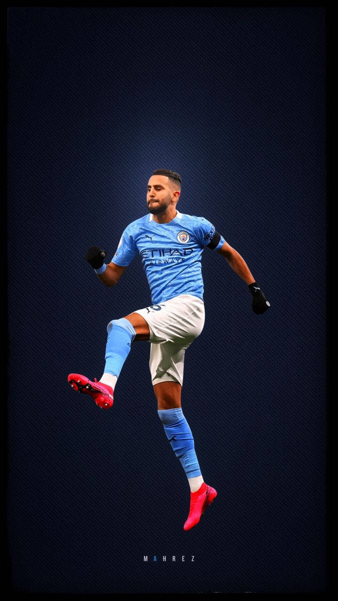 Riyad Mahrez Phone Black Background Background