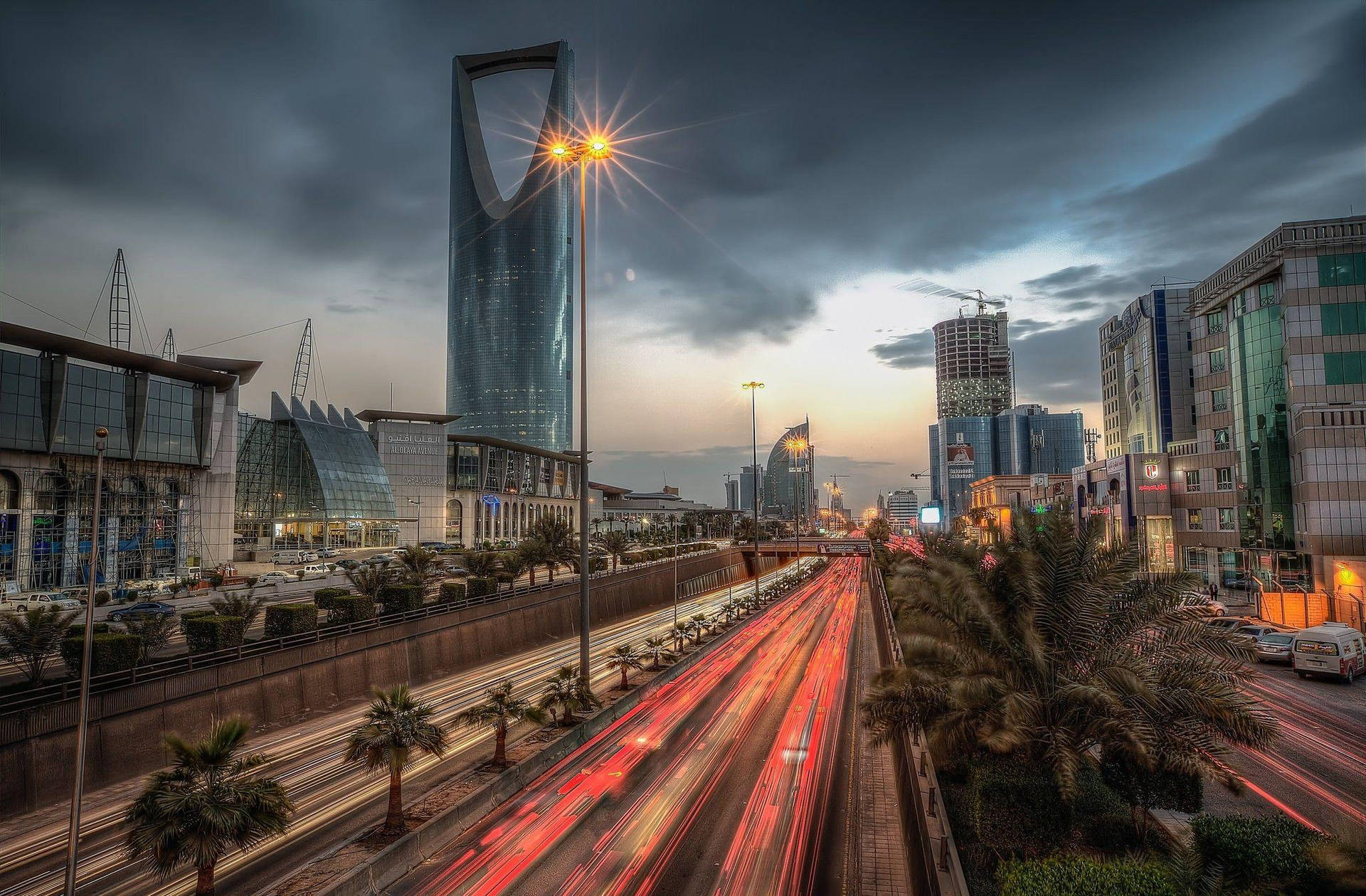 Riyadh In Time-lapse Background