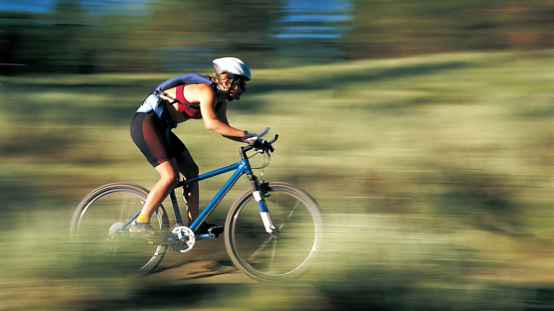 Road Bike High Speed Driving Background