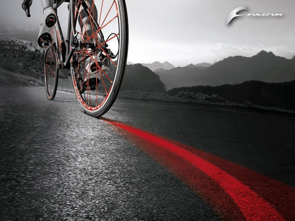 Road Bike Red Paint Line