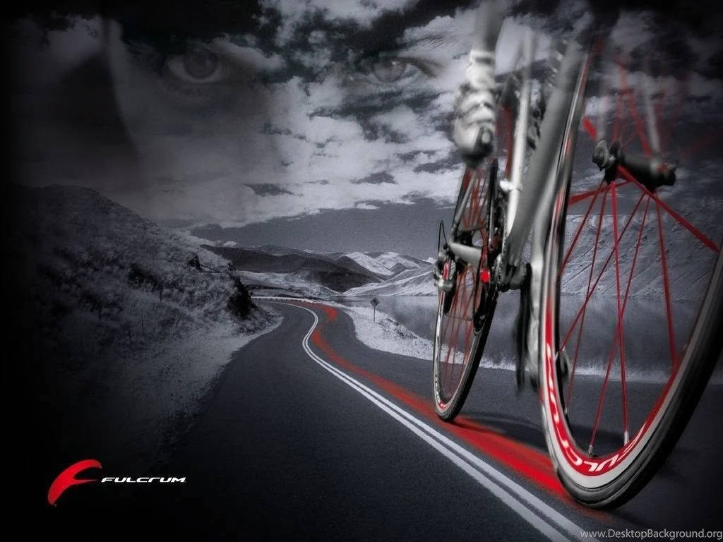 Road Bike Red Way Line Background