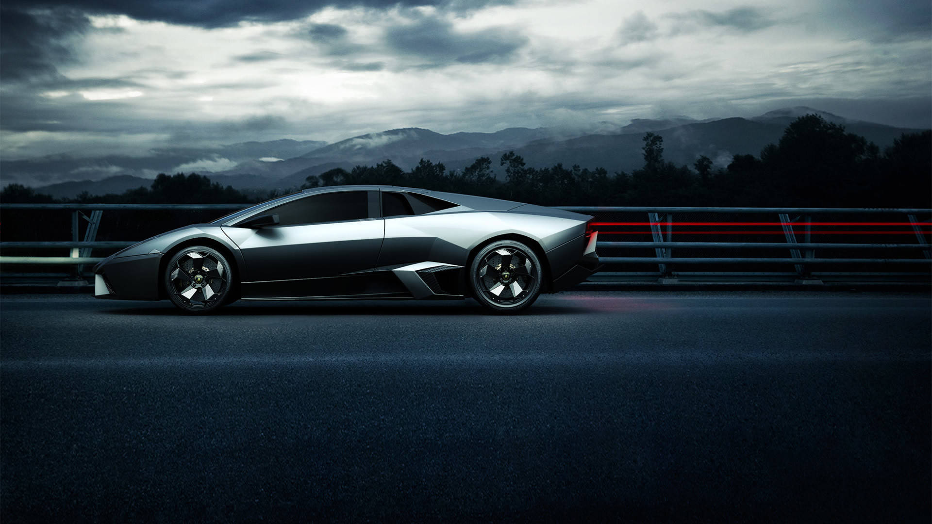 Road Black Lamborgini Background