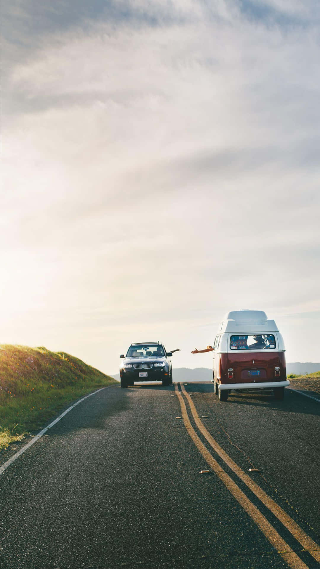 Road Trip Adventure Sunrise Background