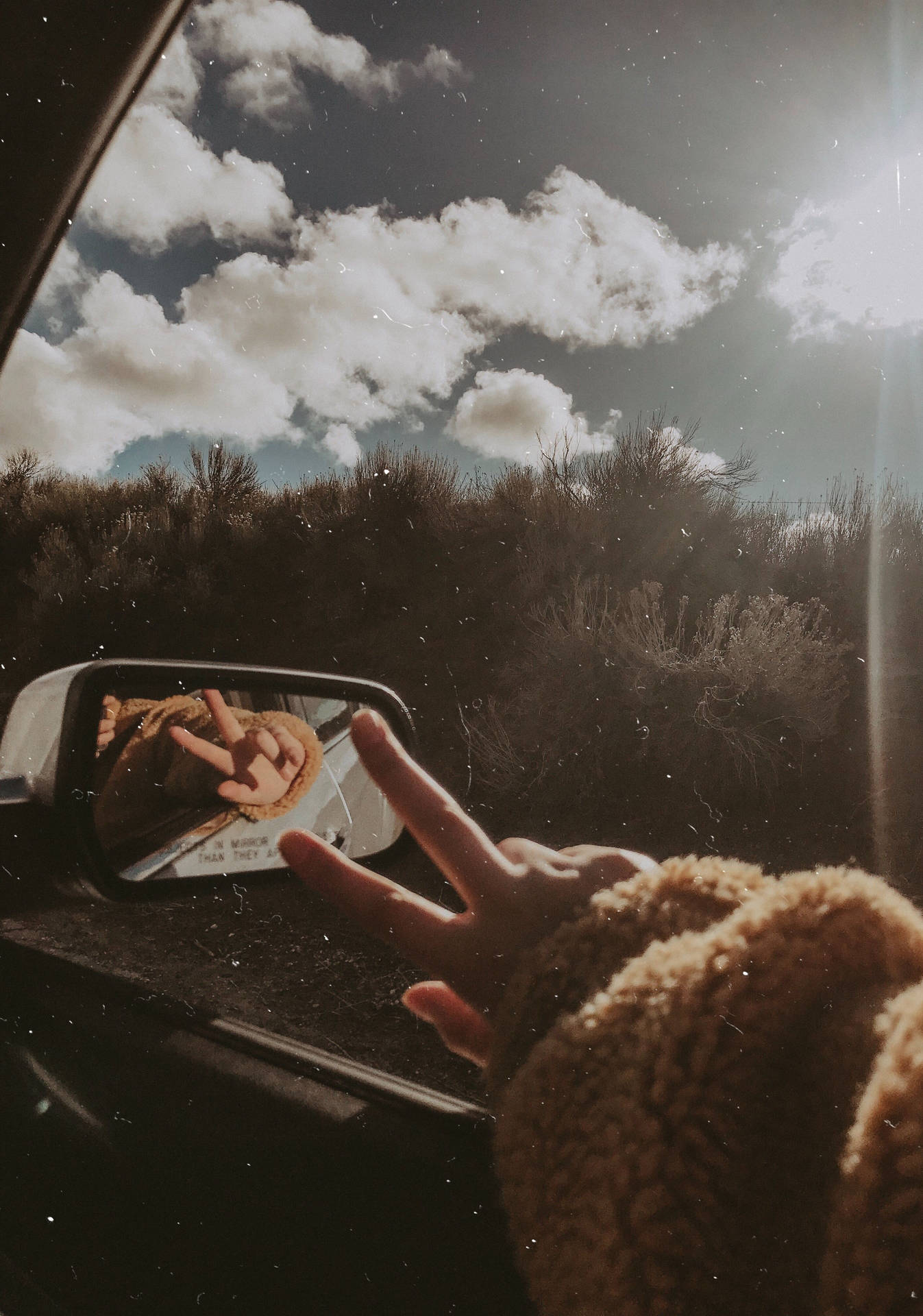 Road Trip And Sky Tumblr Aesthetic Background