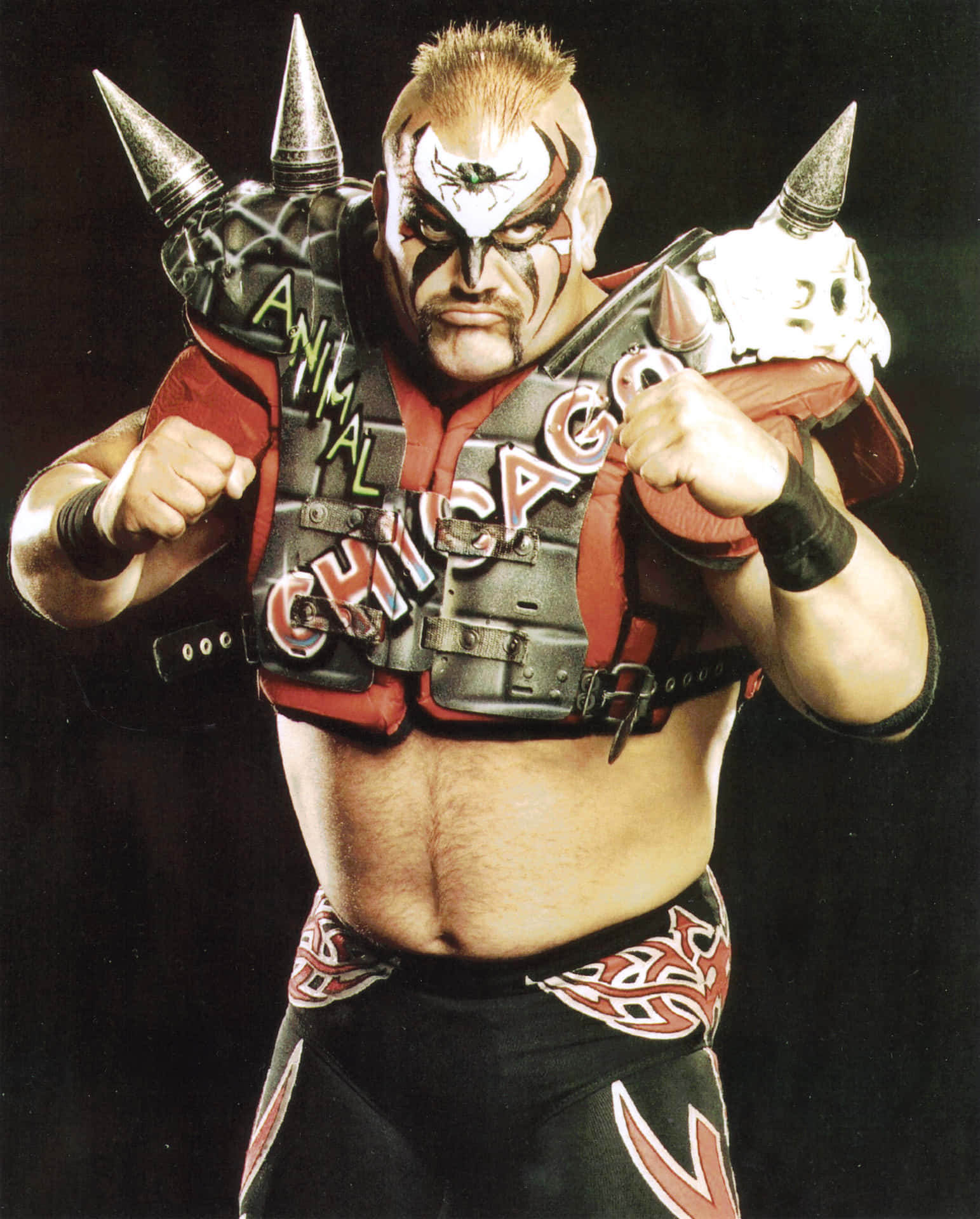 Road Warrior Hawk Wrestling Pose Background