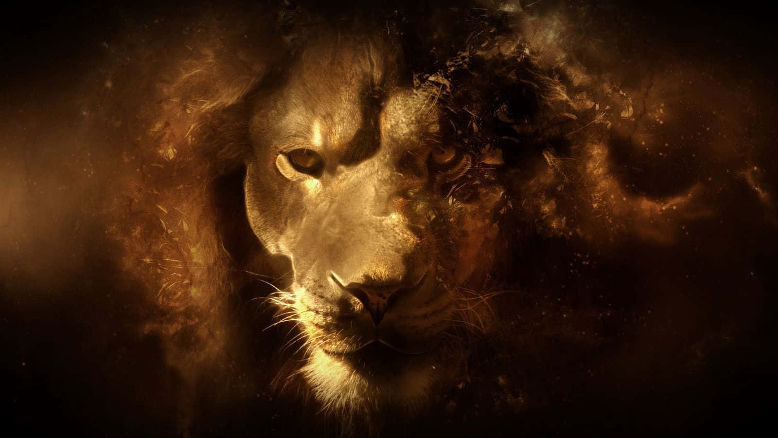Roar Into The Distance - An Abstract Lion Background