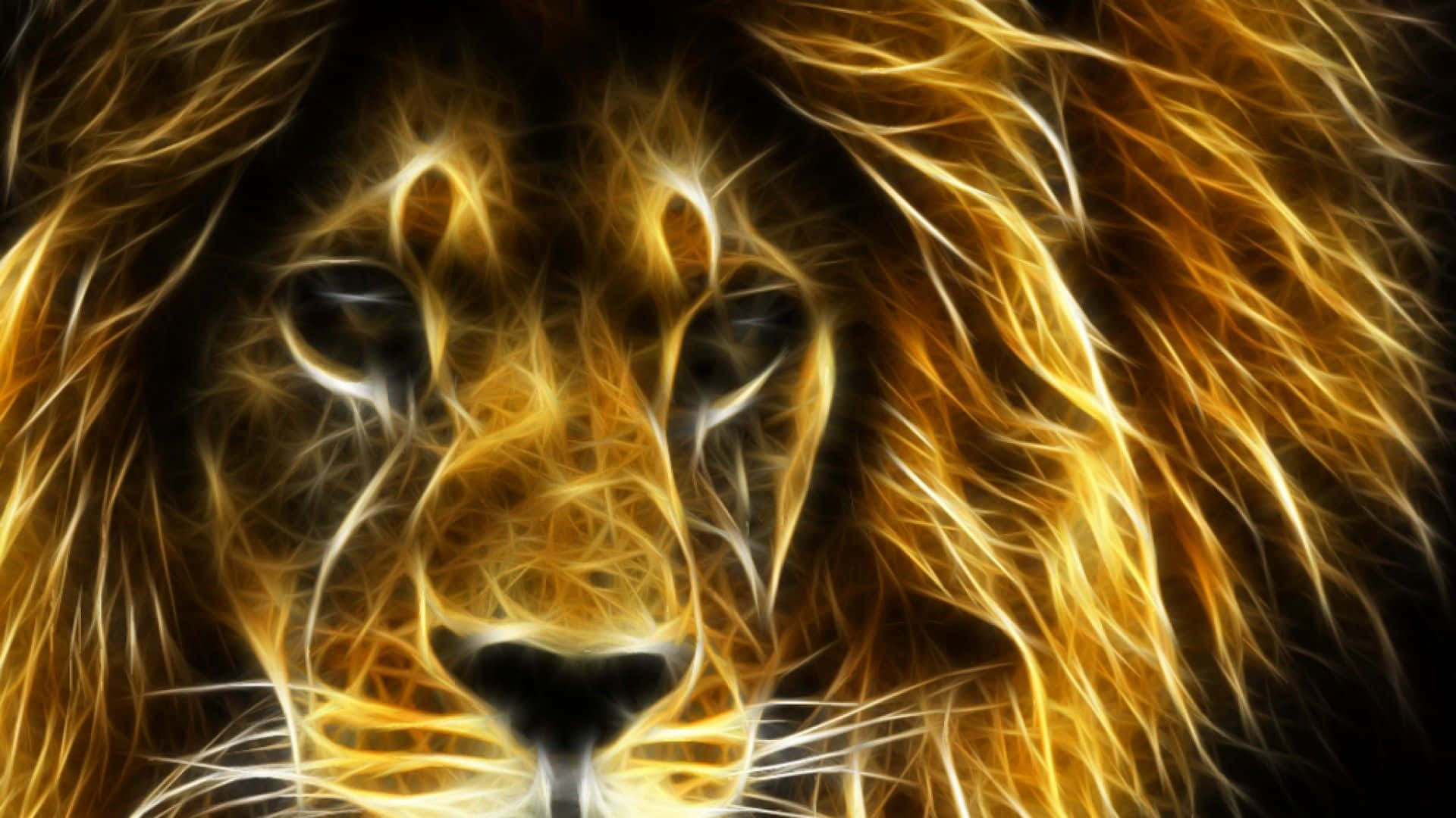 Roaring Abstract Lion Art Background